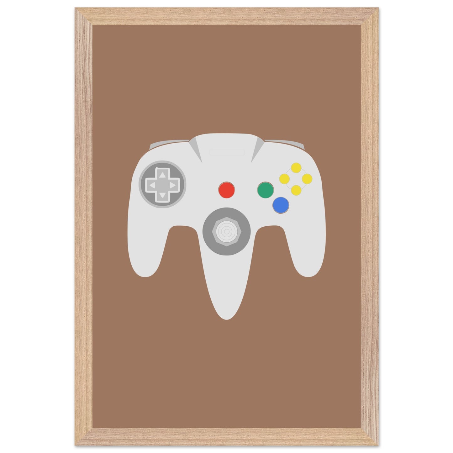 Nintendo N64 Wall Art, Game Controller Framed Poster, Gift for Gamers, Boys Room Decor, Teen Room Decor, Video Game Art, Video Game Print - Rampage Design Studio