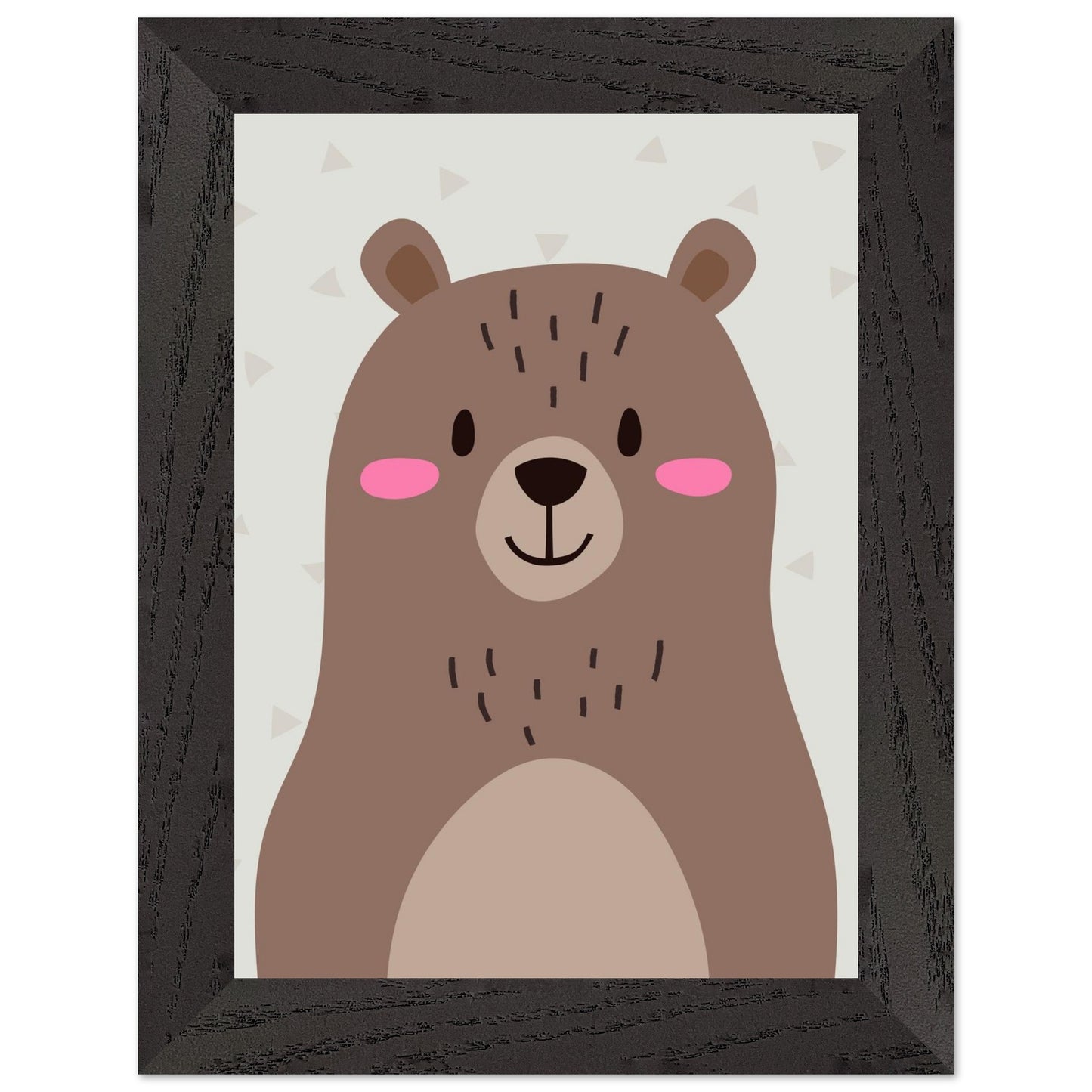 Personalized Kids Room Art Cute Bear Illustration Personalized Mounted-Framed Poster for Kids Room - Rampage Design Studio
