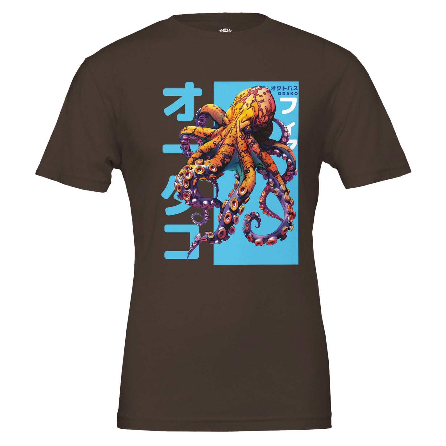 Odako Kaiju T-Shirt, Vibrant Japanese Octopus Design - Rampage Design Studio