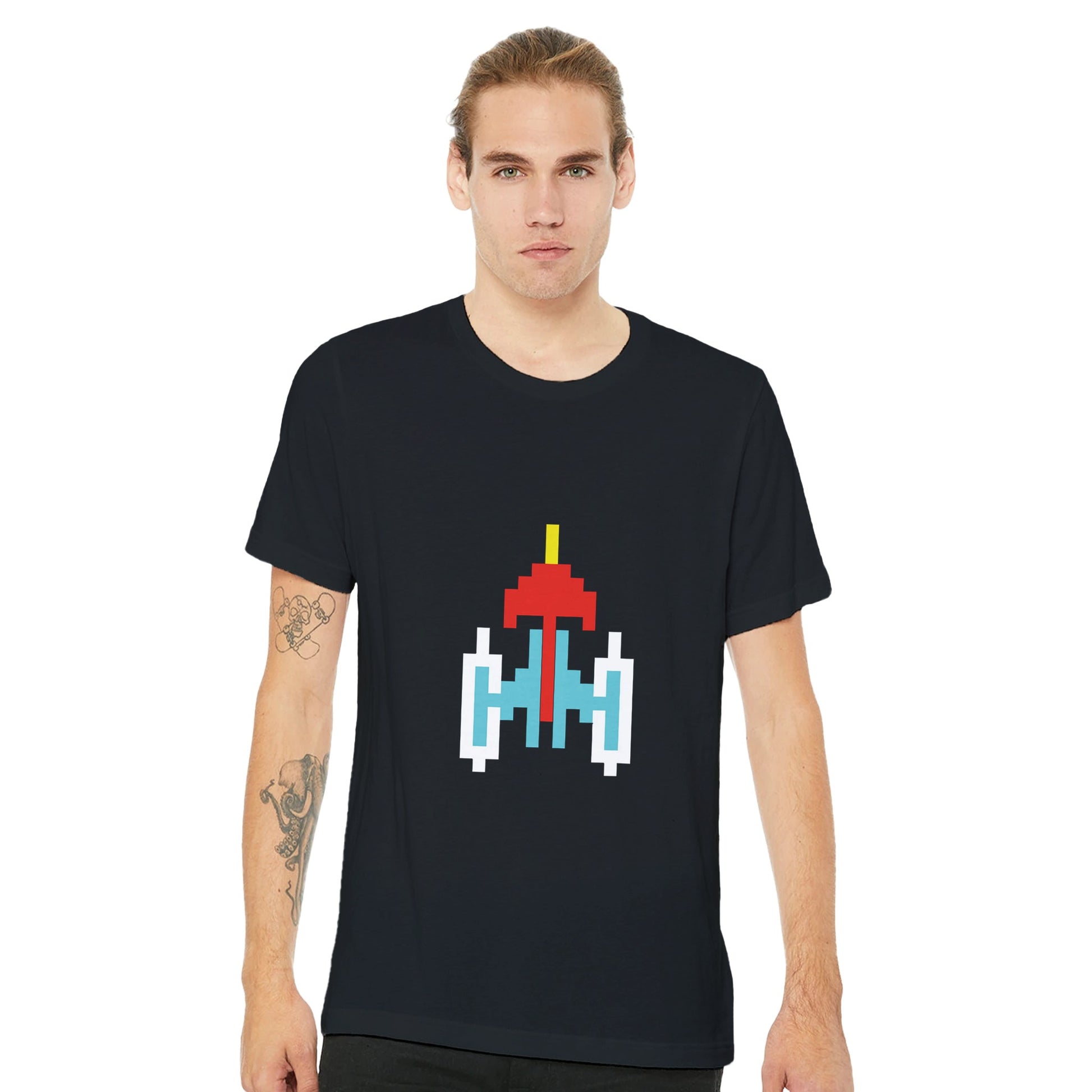Galaxian Ship - Premium Unisex Crewneck T-shirt - Rampage Design Studio