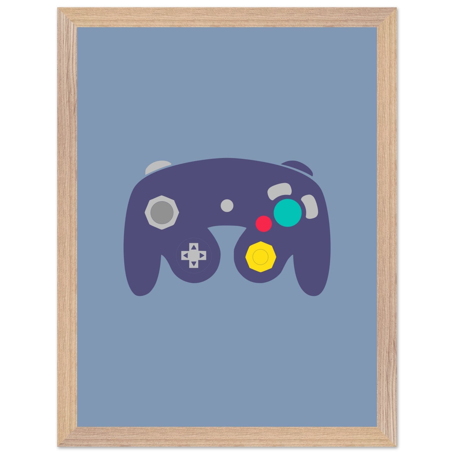 Nintendo Gamecube Wall Art, Game Controller Framed Poster, Gift for Gamers, Boys Room Decor, Teen Room Decor, Video Game Art, Video Game Print - Rampage Design Studio