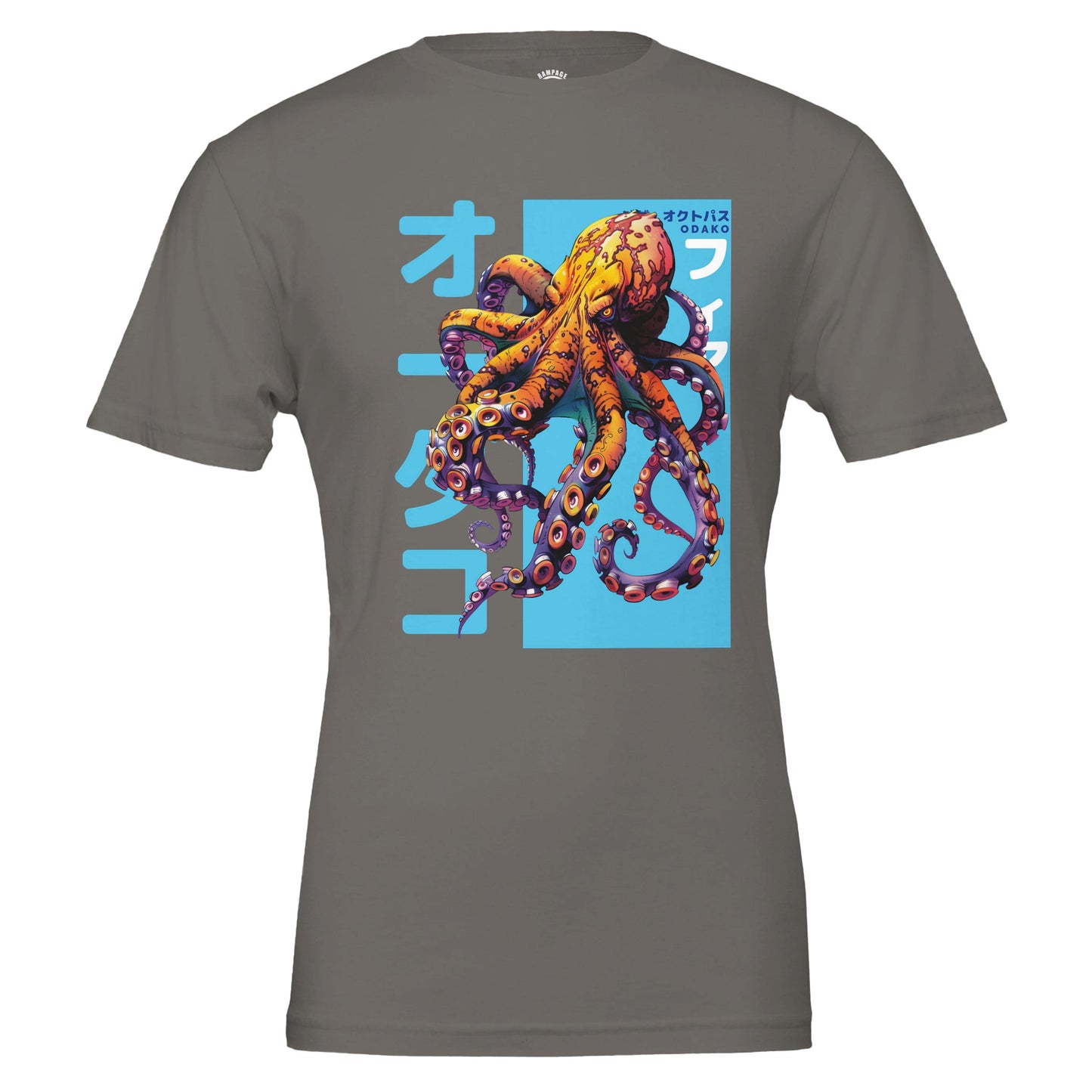 Odako Kaiju T-Shirt, Vibrant Japanese Octopus Design - Rampage Design Studio