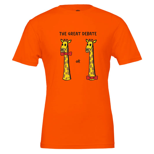 Funny Giraffe T-Shirt | The Great Debate - Rampage Design Studio