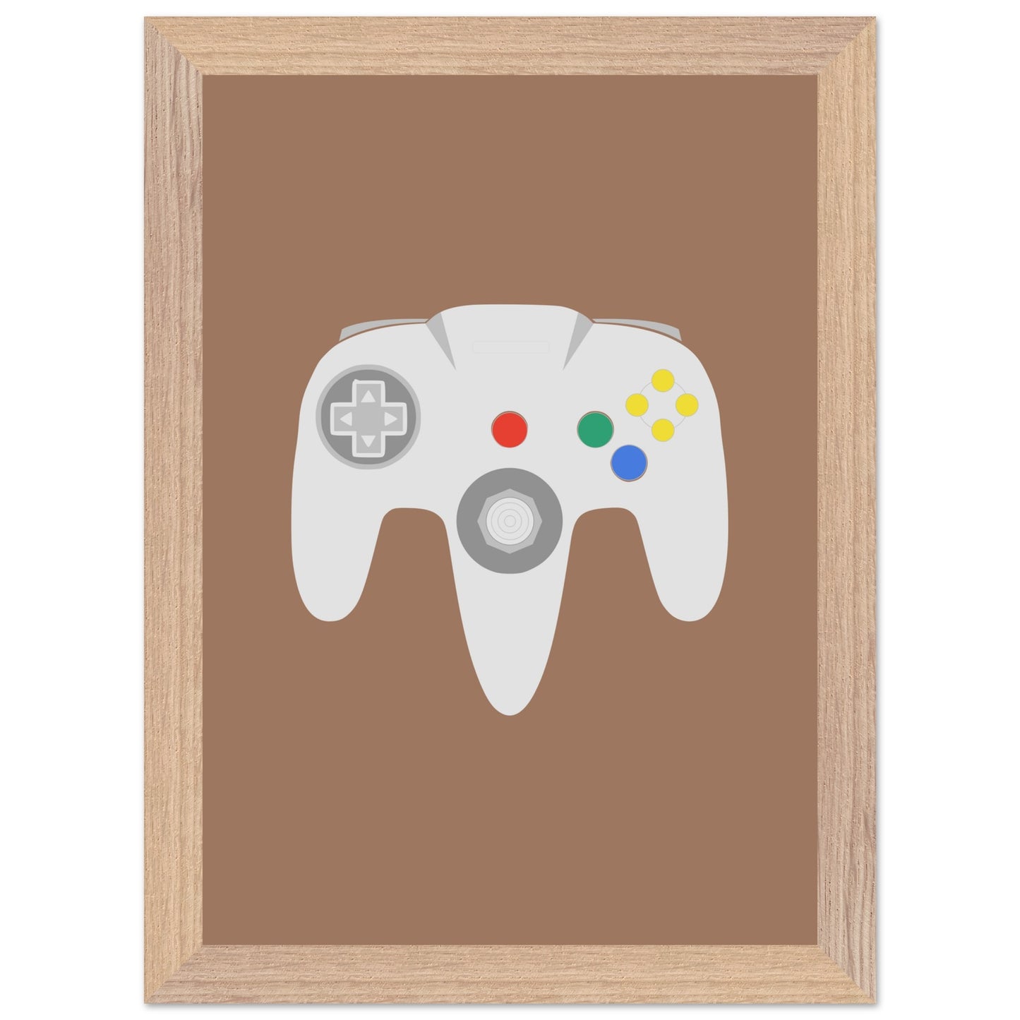 Nintendo N64 Wall Art, Game Controller Framed Poster, Gift for Gamers, Boys Room Decor, Teen Room Decor, Video Game Art, Video Game Print - Rampage Design Studio