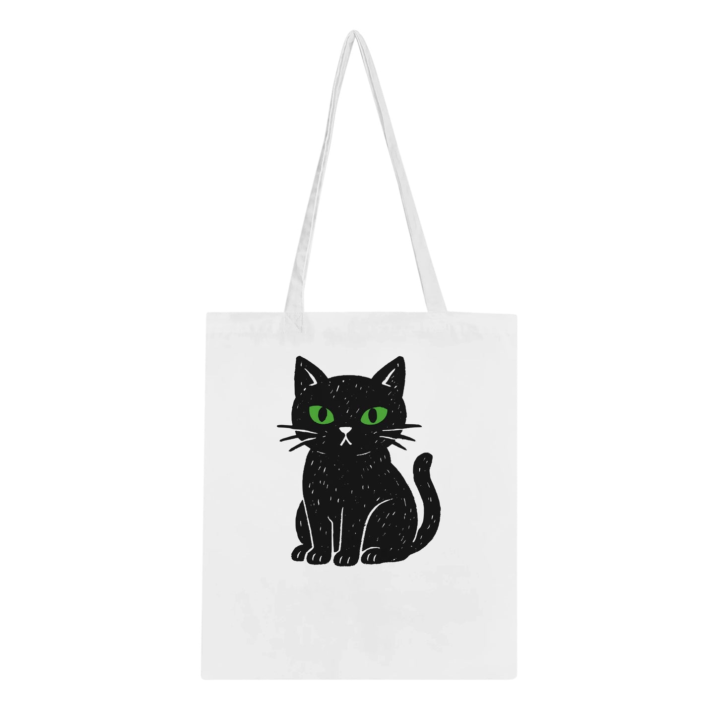 Black Cat Eyes Tote Bag (10L, 100% Cotton) - Rampage Design Studio