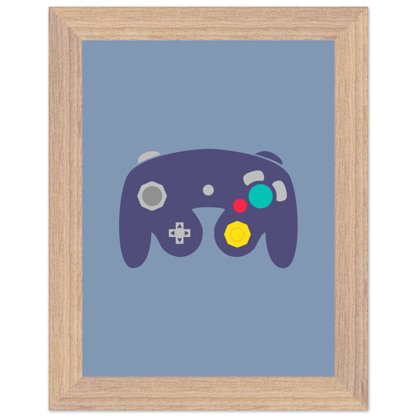Nintendo Gamecube Wall Art, Game Controller Framed Poster, Gift for Gamers, Boys Room Decor, Teen Room Decor, Video Game Art, Video Game Print - Rampage Design Studio