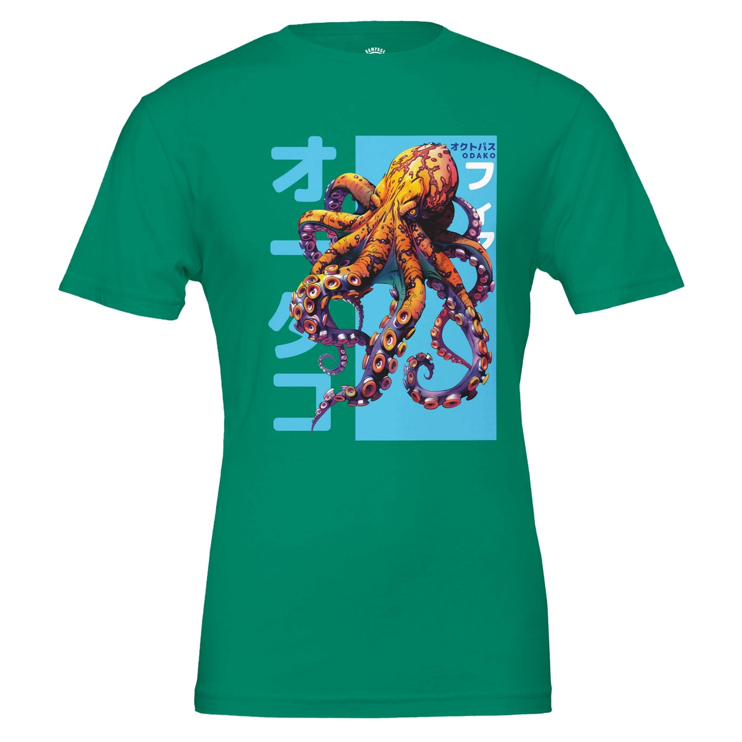 Odako Kaiju T-Shirt, Vibrant Japanese Octopus Design - Rampage Design Studio