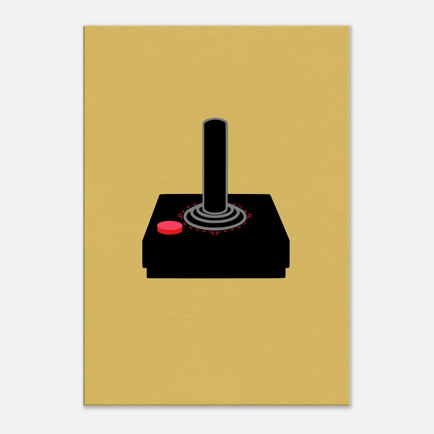 Retro Joystick Canvas Print, Minimalist Gamer Art, Classic Gaming Decor, Atari Joystick Print, Retro Gaming Art - Rampage Design Studio