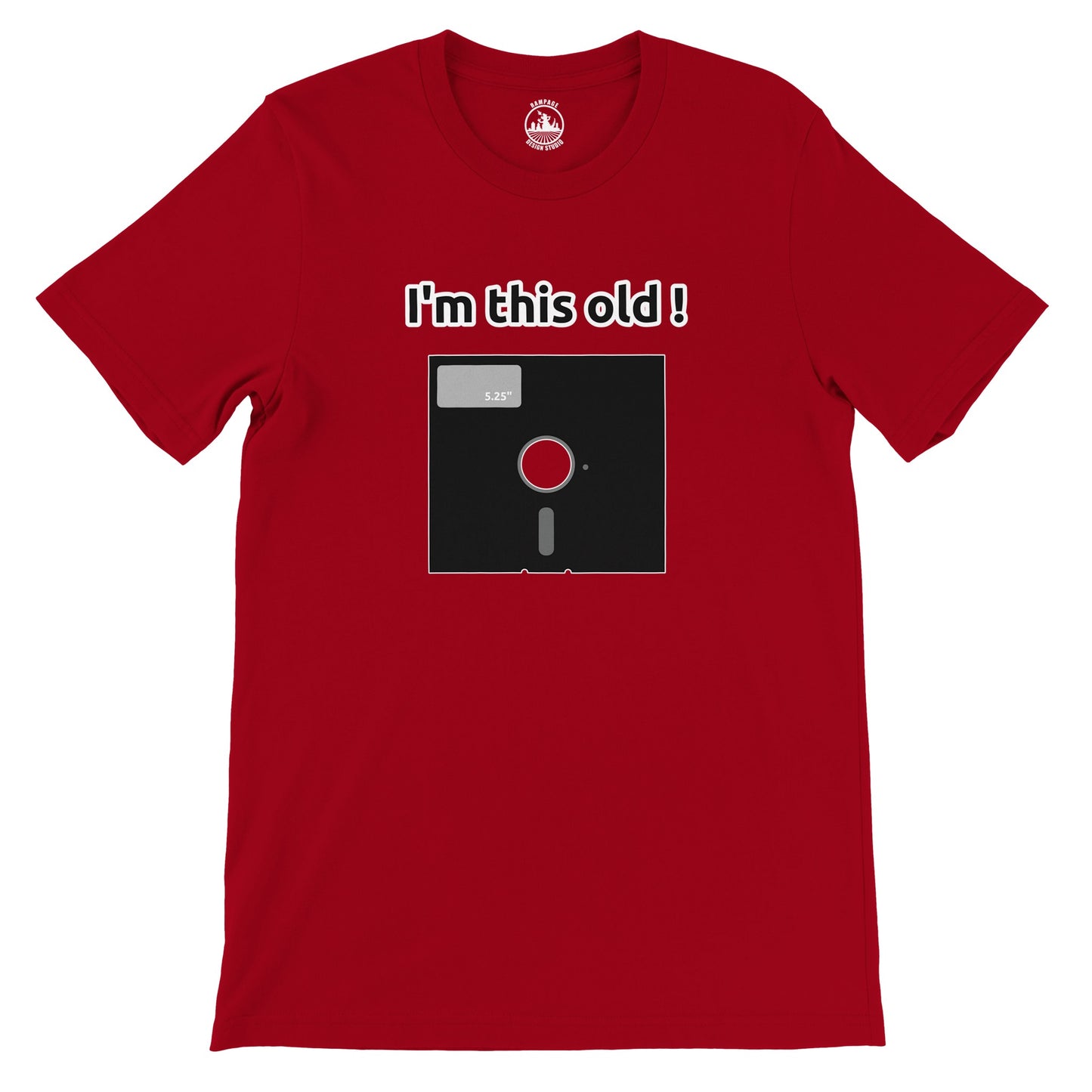 Funny Vintage 5.25 Inch Floppy Disc T-Shirt | I'm This Old! Unisex Tee - Rampage Design Studio
