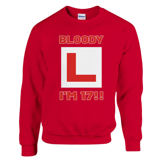 Funny 17th Birthday Sweatshirt - Bloody L I'm 17 Jumper - Rampage Design Studio