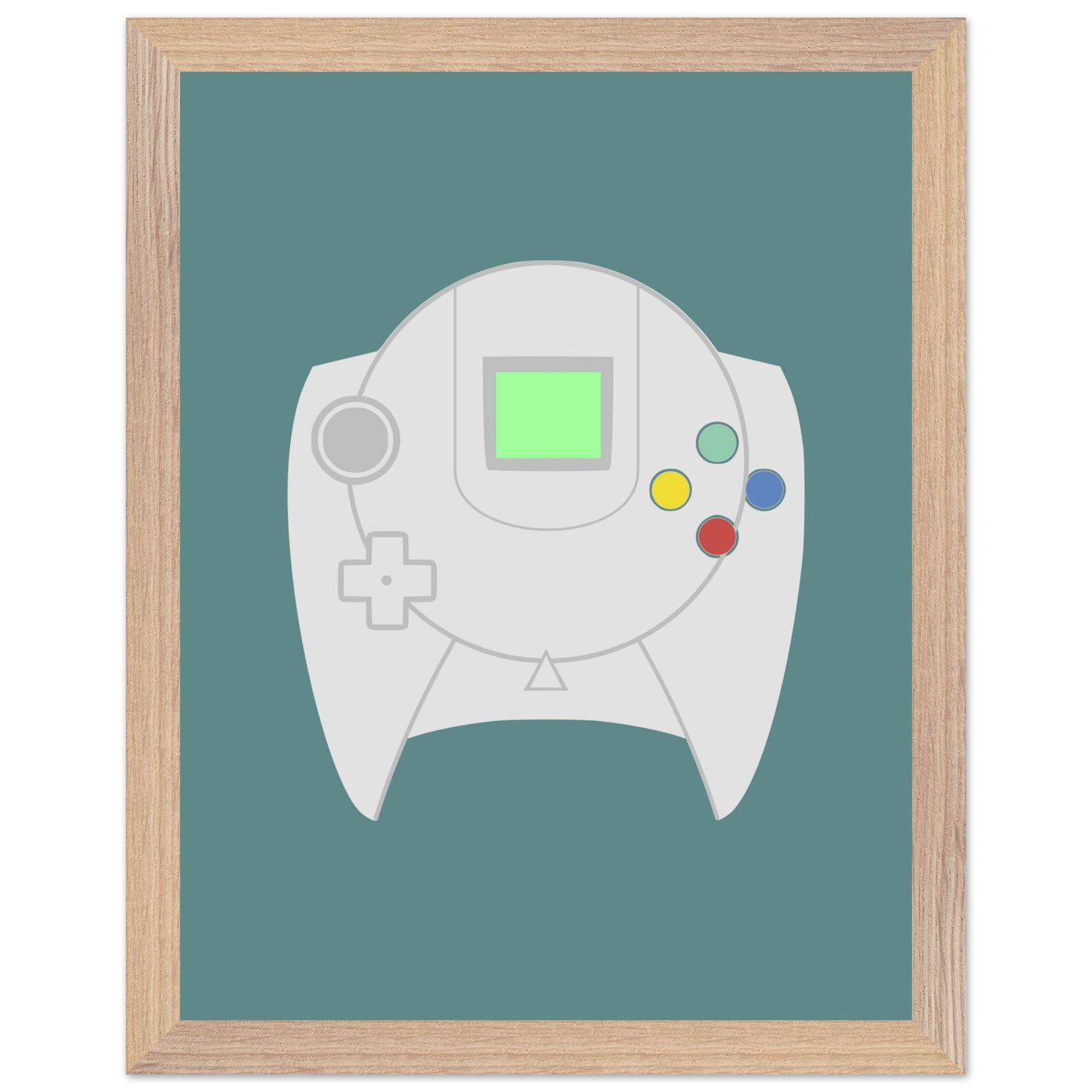 Sega Dreamcast Wall Art, Game Controller Framed Poster, Gift for Gamers, Boys Room Decor, Teen Room Decor, Video Game Art, Video Game Print - Rampage Design Studio