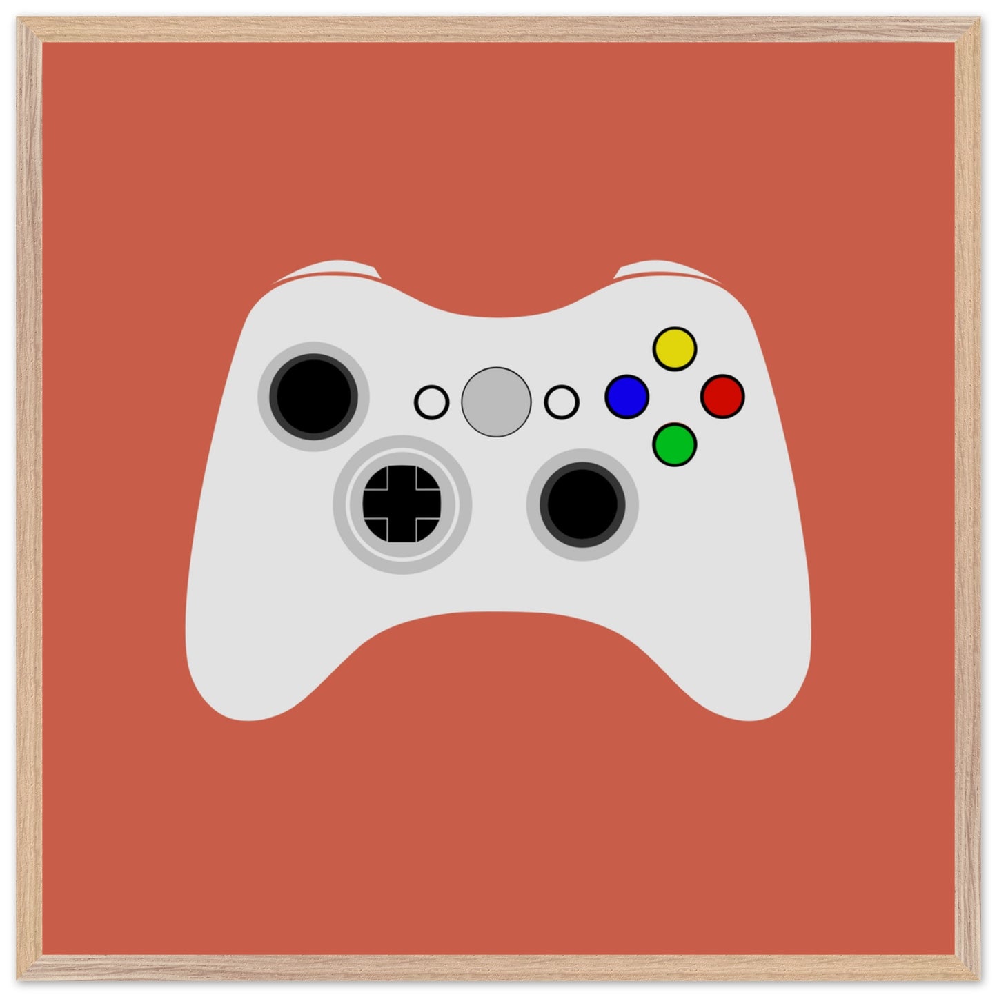 Gaming Controller Framed Poster, Gift for Gamers, Boys Room Decor, Teen Room Decor, XBOX 360 Wall Art, Video Game Art, Video Game Controllers Print - Rampage Design Studio