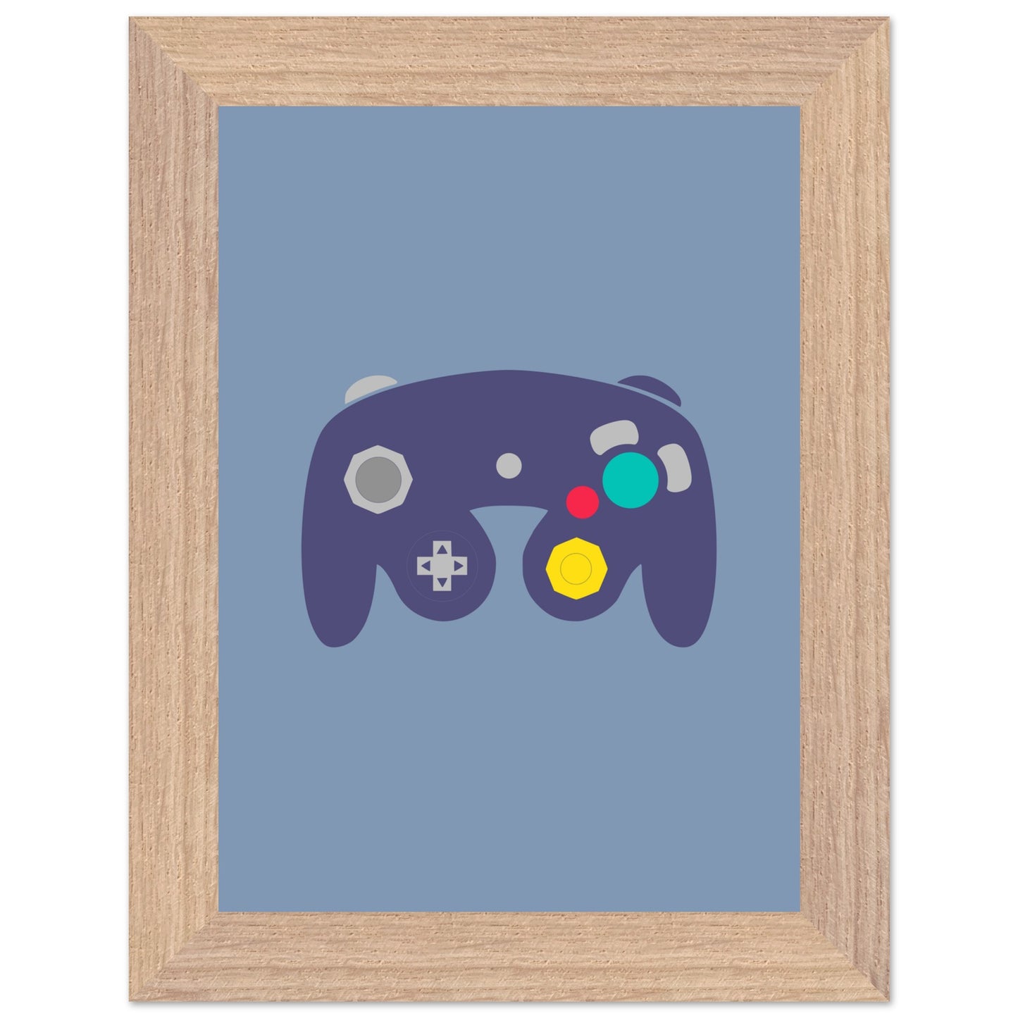 Nintendo Gamecube Wall Art, Game Controller Framed Poster, Gift for Gamers, Boys Room Decor, Teen Room Decor, Video Game Art, Video Game Print - Rampage Design Studio