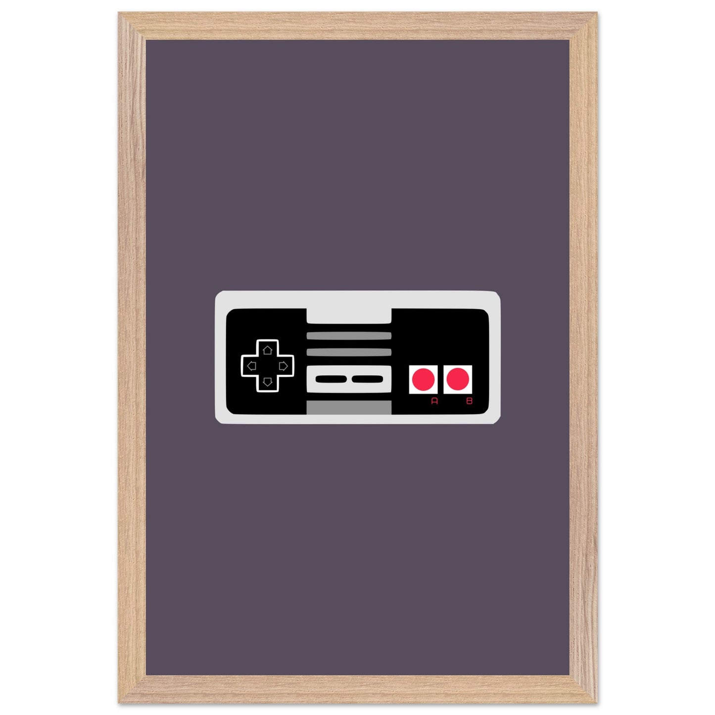NES Wall Art, Game Controller Framed Poster, Gift for Gamers, Boys Room Decor, Teen Room Decor, Video Game Art, Video Game Print - Rampage Design Studio