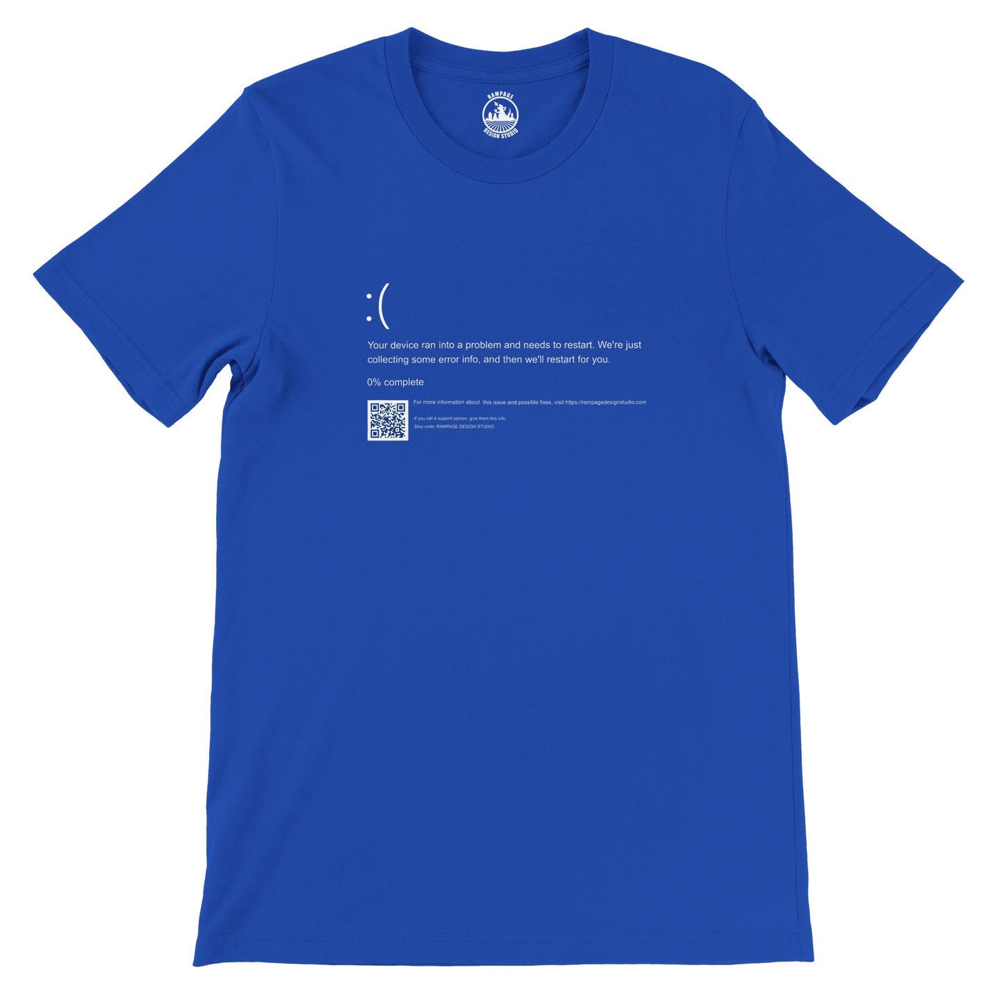 BSOD Blue Screen of Death T-shirt - Rampage Design Studio