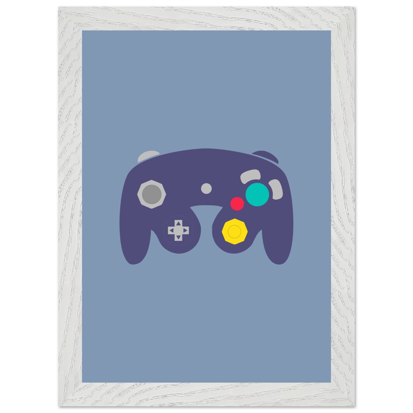 Nintendo Gamecube Wall Art, Game Controller Framed Poster, Gift for Gamers, Boys Room Decor, Teen Room Decor, Video Game Art, Video Game Print - Rampage Design Studio