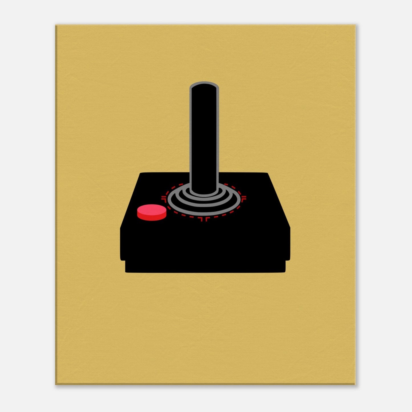 Retro Joystick Canvas Print, Minimalist Gamer Art, Classic Gaming Decor, Atari Joystick Print, Retro Gaming Art - Rampage Design Studio