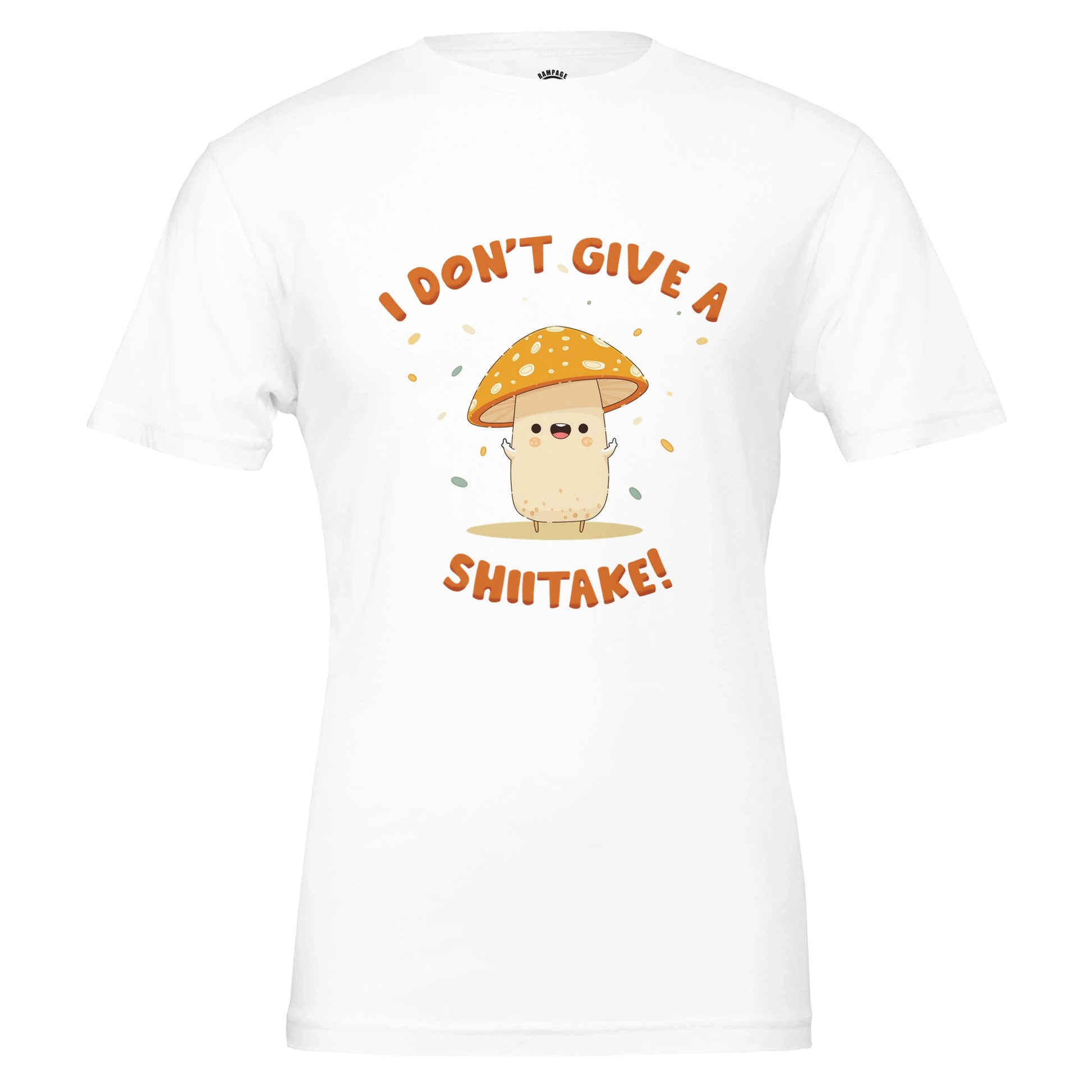 'I Don't Give A Shiitake' T-shirt Funny Mushroom T-Shirt For Vegans Mushroom Lovers T-Shirt Gift For Foodies Funny Gift For Gardeners - Rampage Design Studio