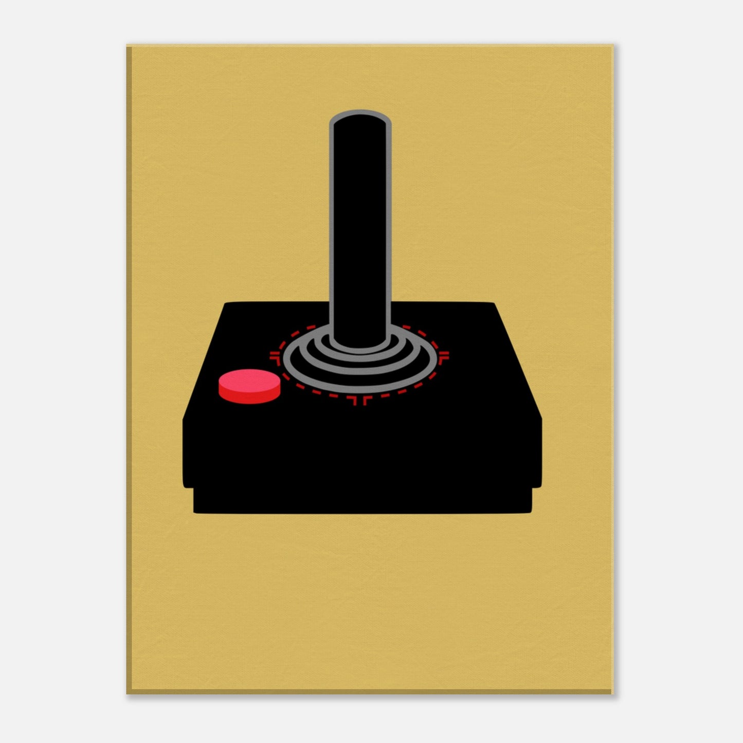 Retro Joystick Canvas Print, Minimalist Gamer Art, Classic Gaming Decor, Atari Joystick Print, Retro Gaming Art - Rampage Design Studio