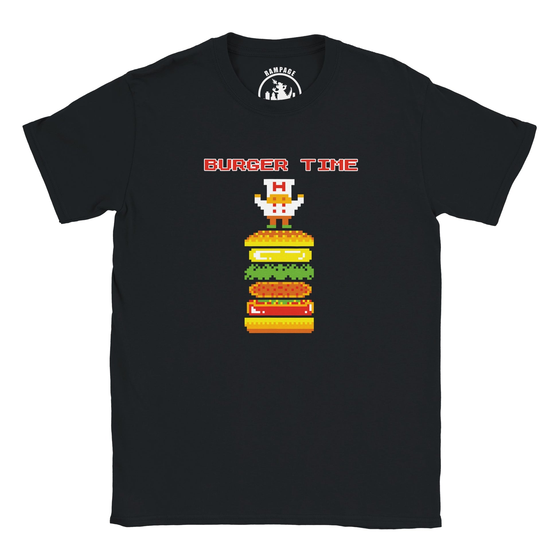 Classic Kids Crewneck T-shirt | Gildan® 5000B - Fun Burger Time Design - Rampage Design Studio
