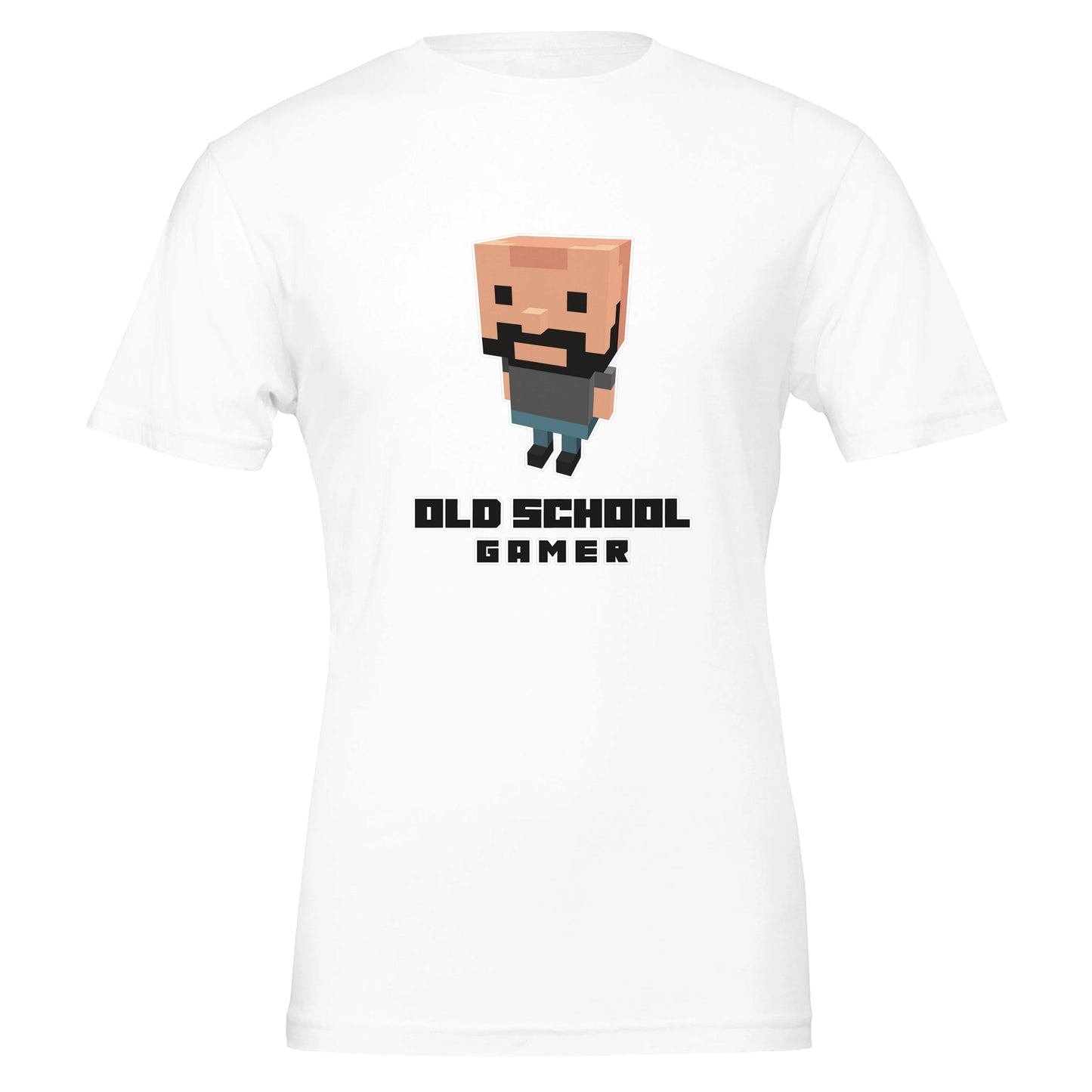 Old School Gamer T-Shirt – Voxel Design, Unisex, 100% Cotton - Rampage Design Studio