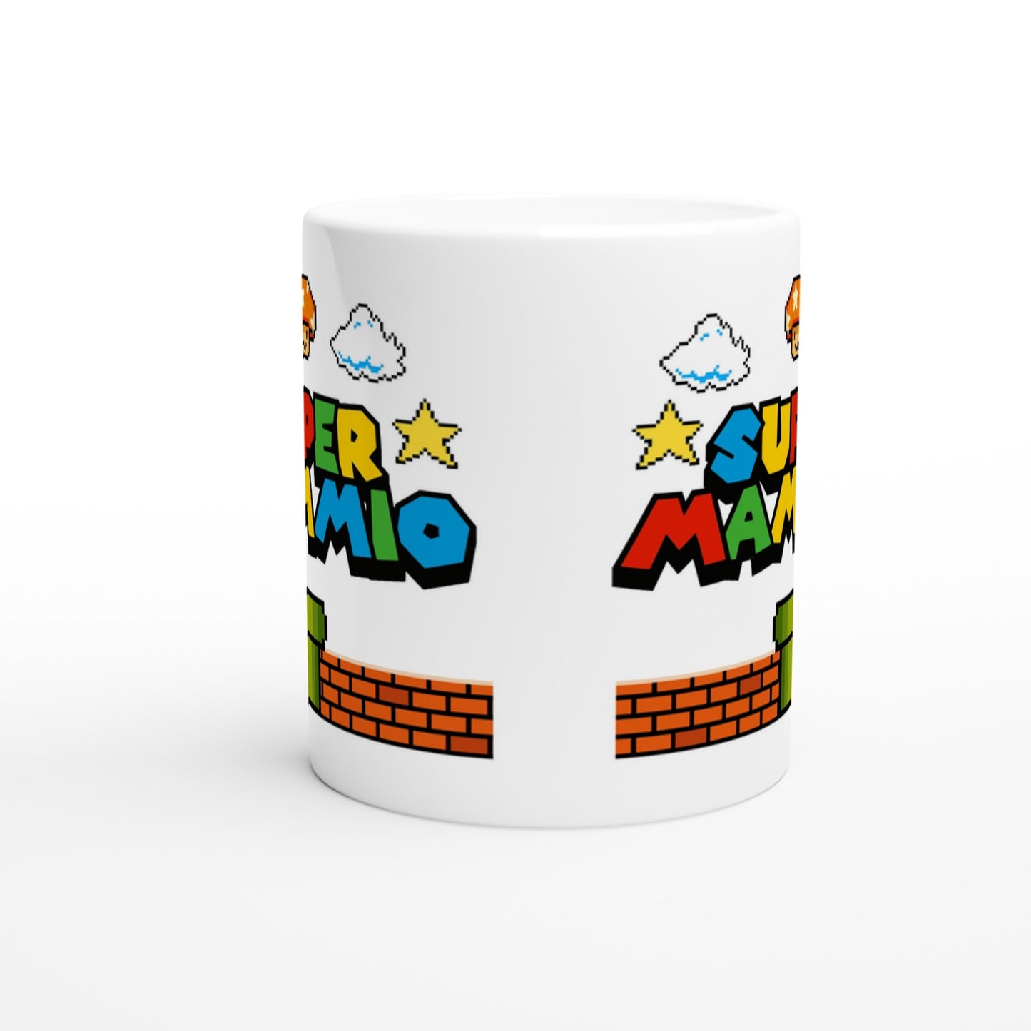 Super Mammio Retro Gaming Mug, Mothers Day Gift, Super Mario, 11oz Ceramic, Dishwasher & Microwave Safe, Perfect for Gaming Moms - Rampage Design Studio