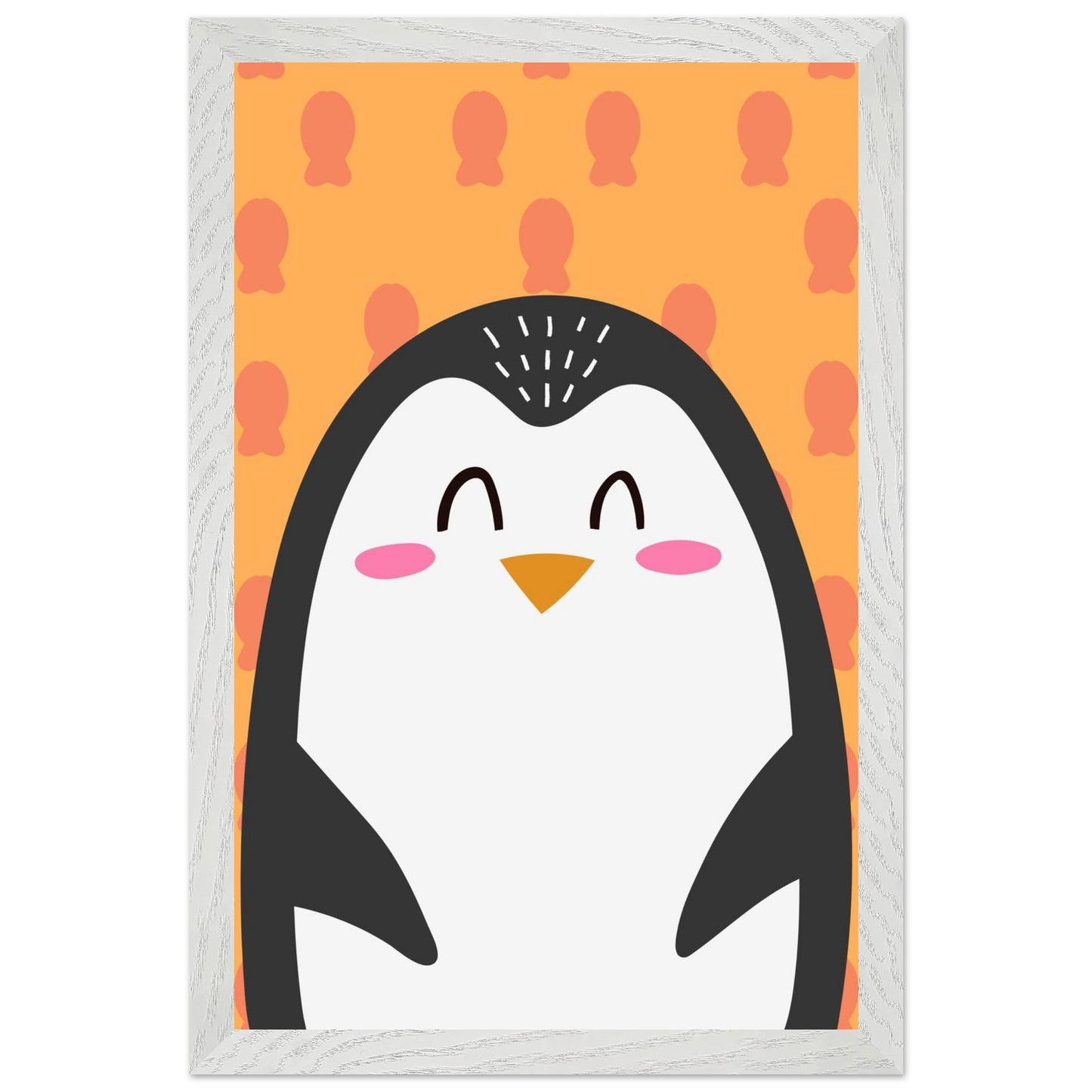 Personalized Kids Wall Decor Happy Penguin Wall Art - Rampage Design Studio