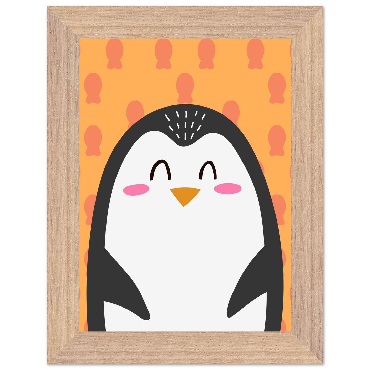 Personalized Kids Wall Decor Happy Penguin Wall Art - Rampage Design Studio