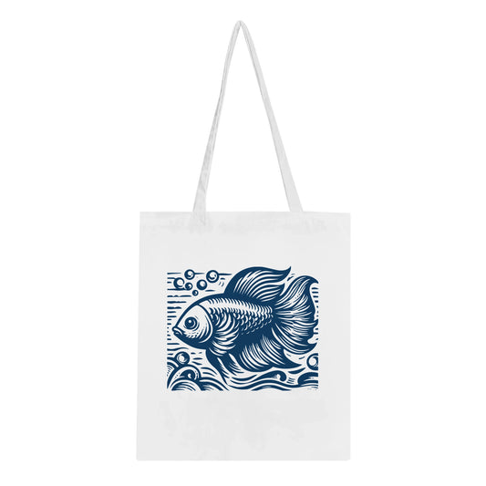 Fish Design Bag Japanese Fish Design Tote bag Fisherman Aesthetic Design Tote Bag Stylish Fish Design Bag - Rampage Design Studio