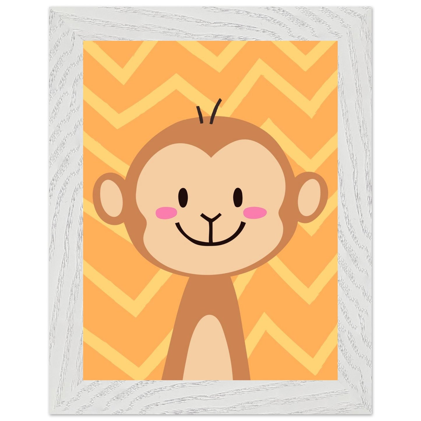 Personalized Kids Room Art Playful Nursery Decor Cute Monkey Print - Rampage Design Studio