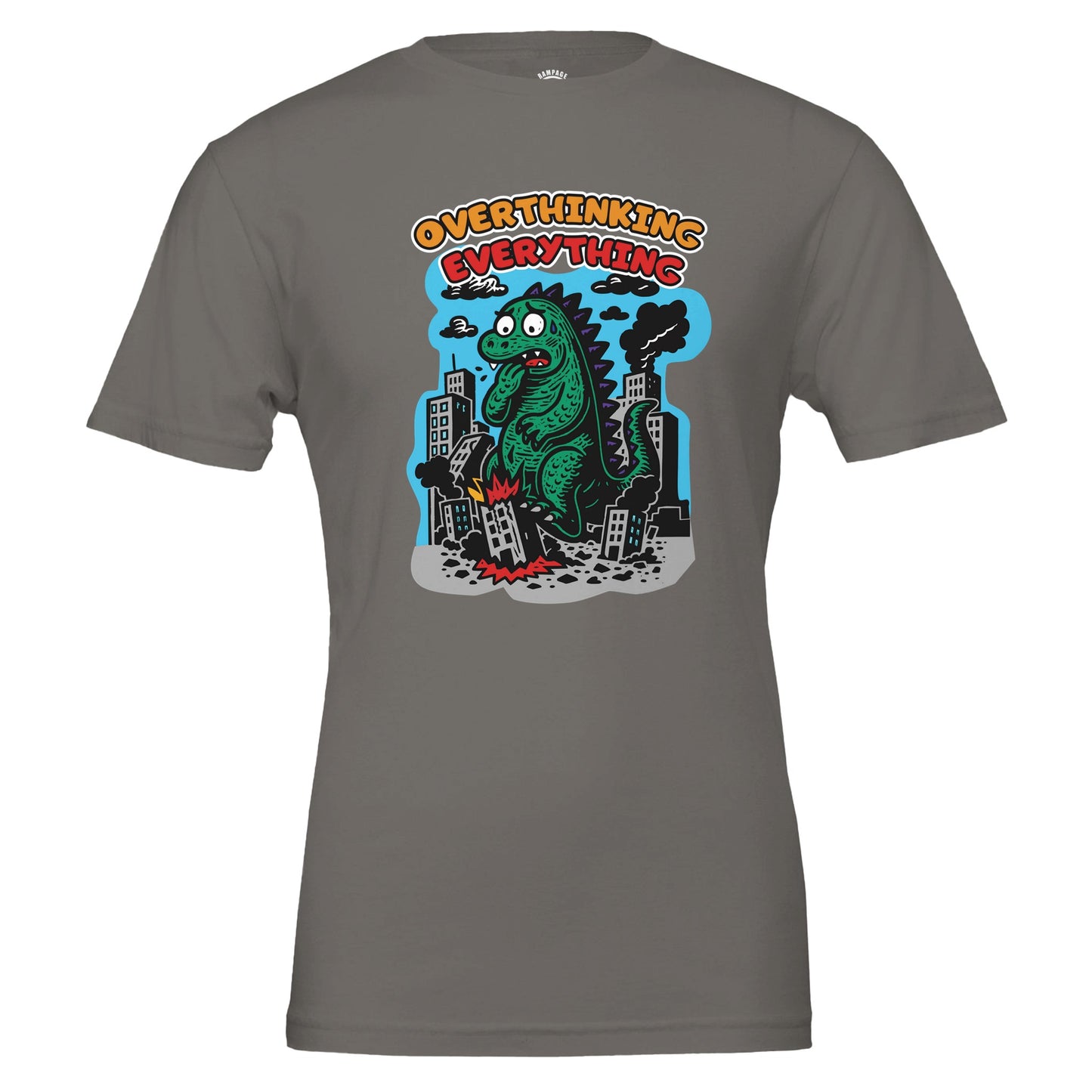 Overthinking Everything Funny Monster T-Shirt - Rampage Design Studio