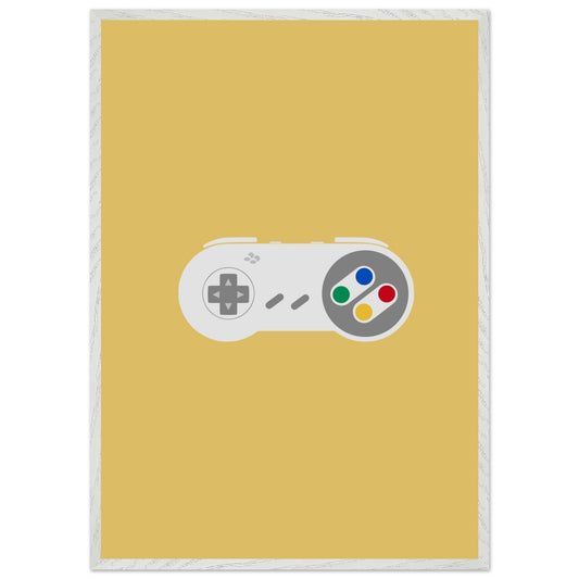 Nintendo SNES Wall Art, Game Controller Framed Poster, Gift for Gamers, Boys Room Decor, Teen Room Decor, Video Game Art, Video Game Print - Rampage Design Studio