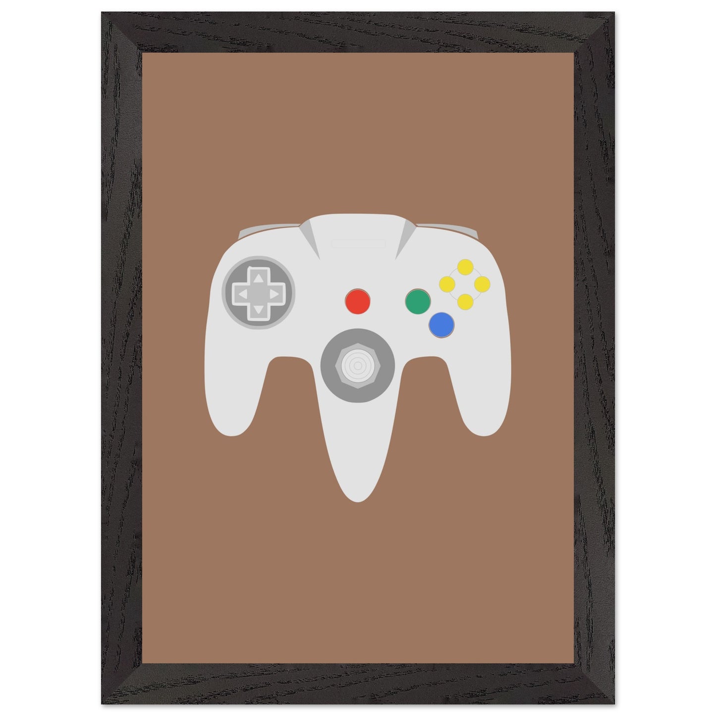 Nintendo N64 Wall Art, Game Controller Framed Poster, Gift for Gamers, Boys Room Decor, Teen Room Decor, Video Game Art, Video Game Print - Rampage Design Studio
