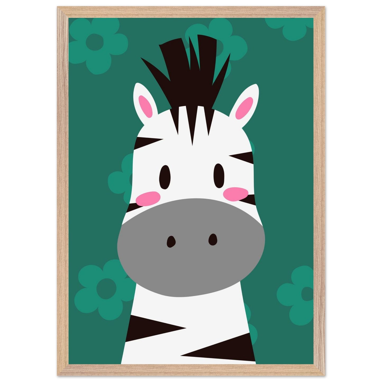 Personalized Zebra Wall Art Jungle Nursery Print - Rampage Design Studio