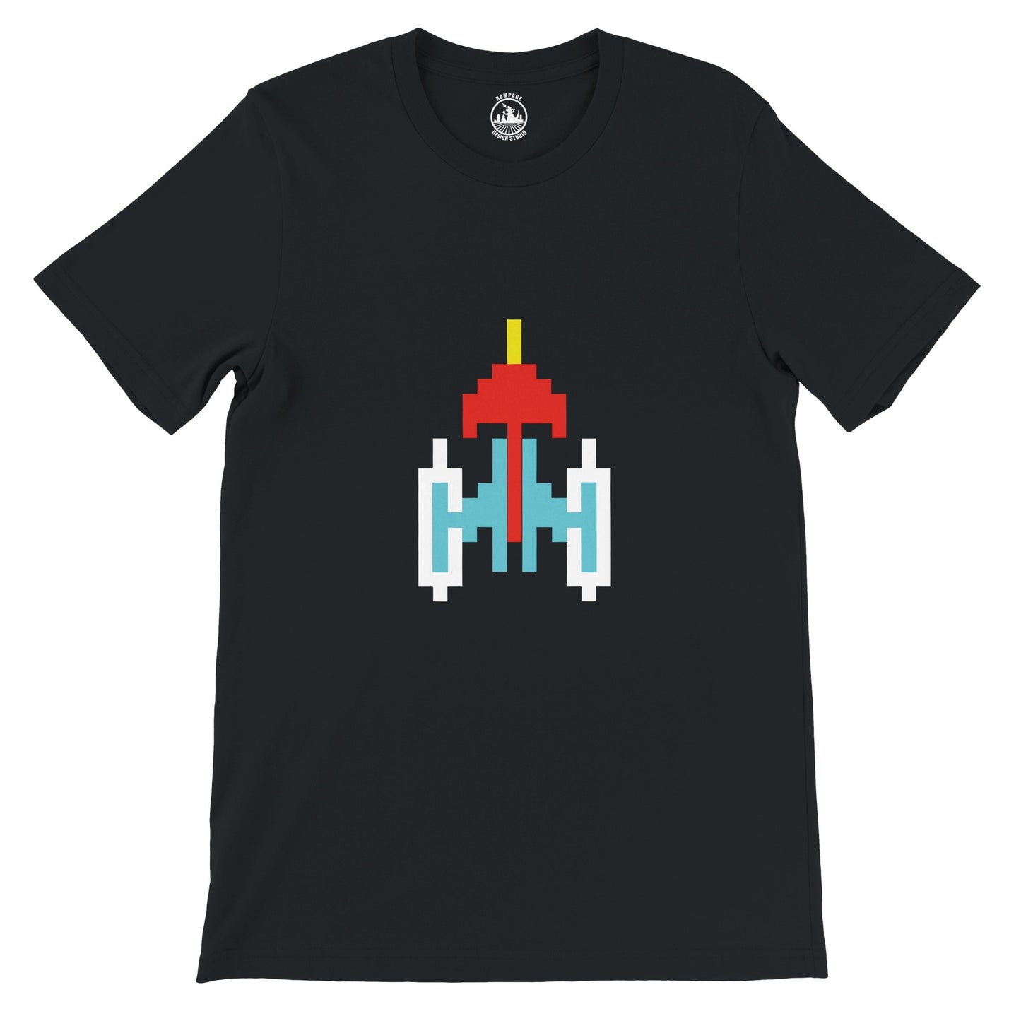 Galaxian Ship - Premium Unisex Crewneck T-shirt - Rampage Design Studio