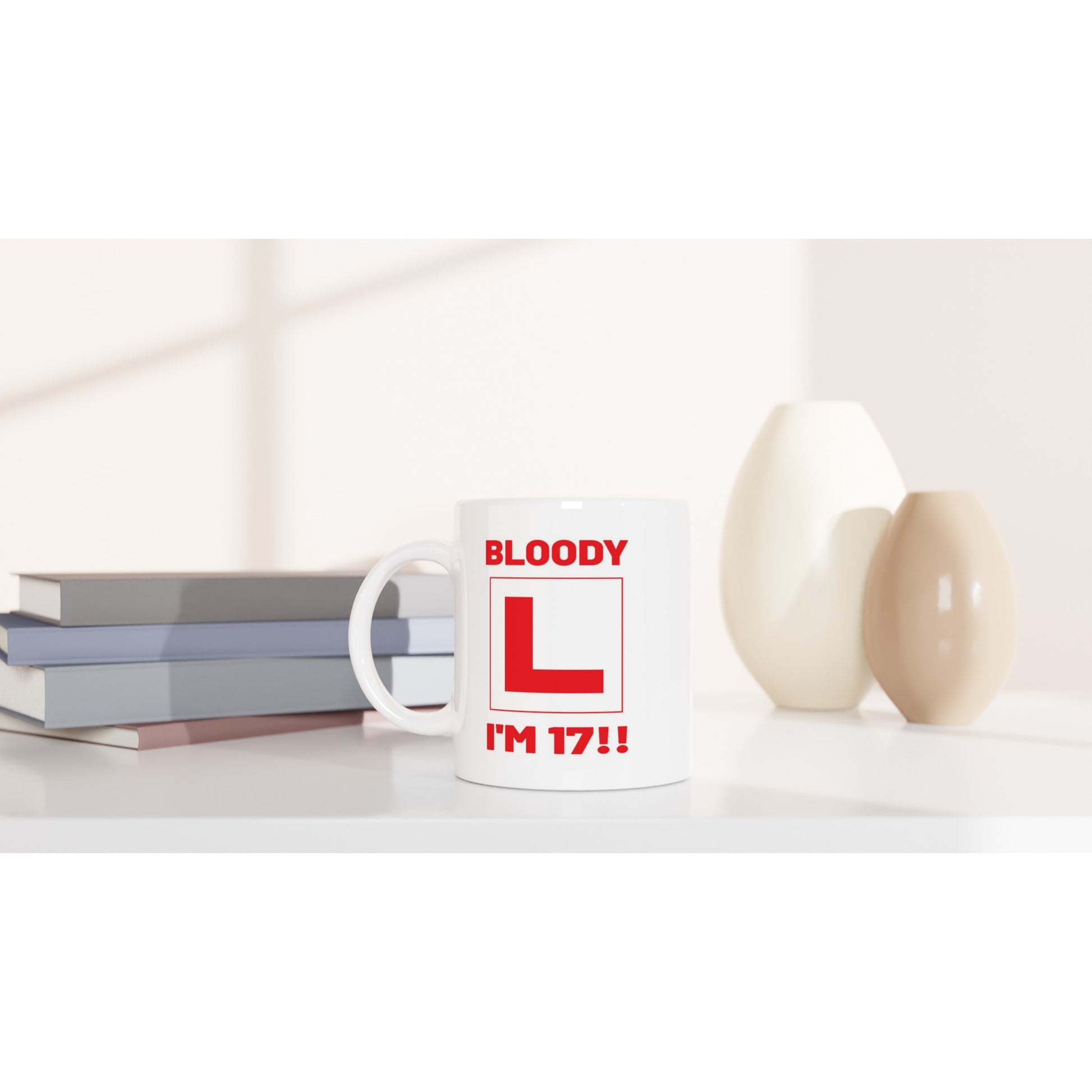 17th Birthday Gift Mug – Driving Age Learner Driver Cup – Funny L Plate Design - Rampage Design Studio