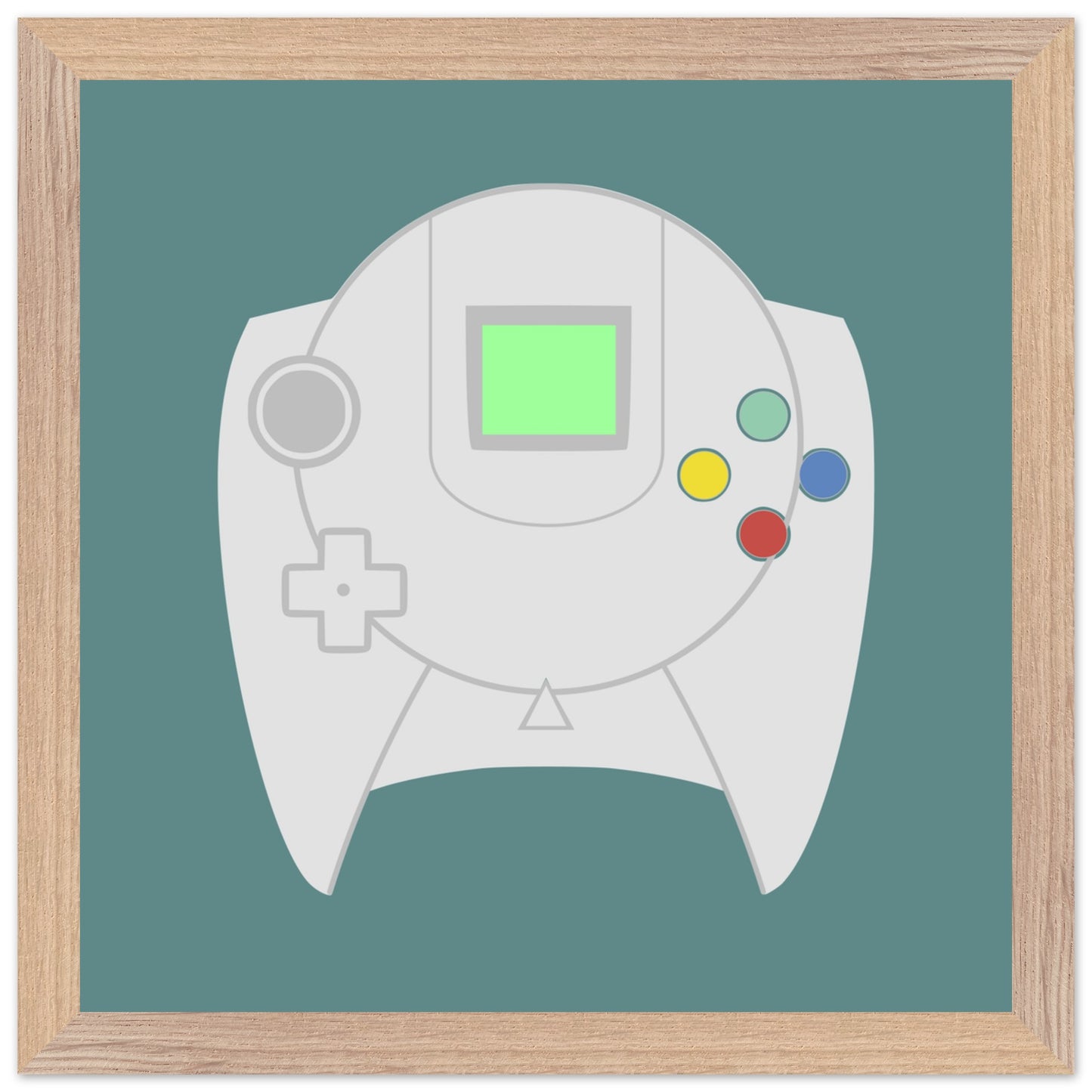 Sega Dreamcast Wall Art, Game Controller Framed Poster, Gift for Gamers, Boys Room Decor, Teen Room Decor, Video Game Art, Video Game Print - Rampage Design Studio