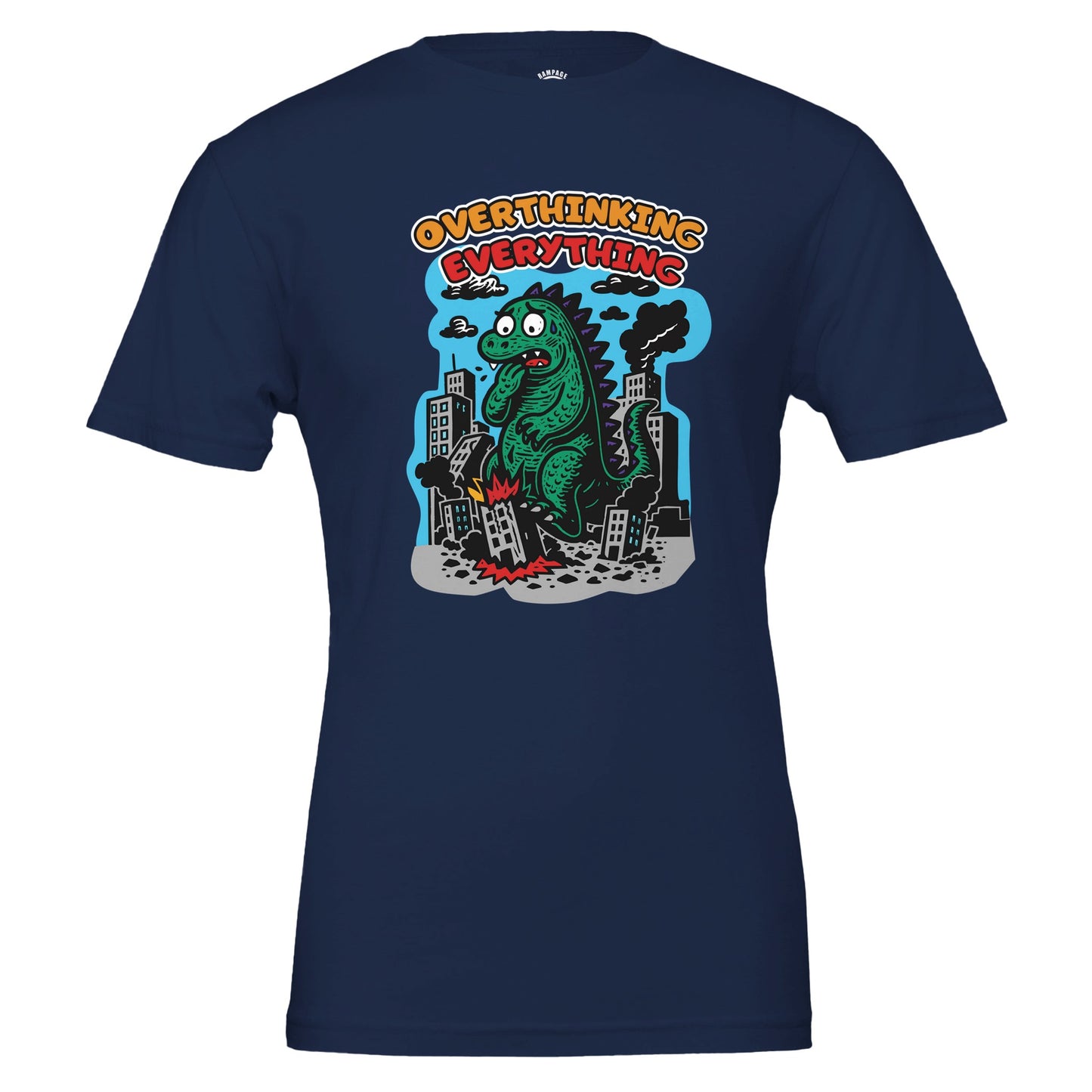 Overthinking Everything Funny Monster T-Shirt - Rampage Design Studio