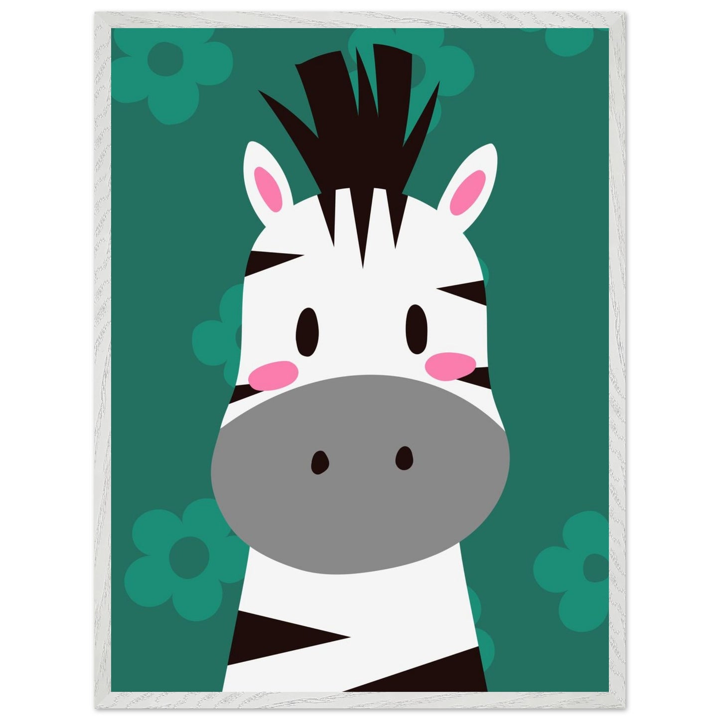 Personalized Zebra Wall Art Jungle Nursery Print - Rampage Design Studio