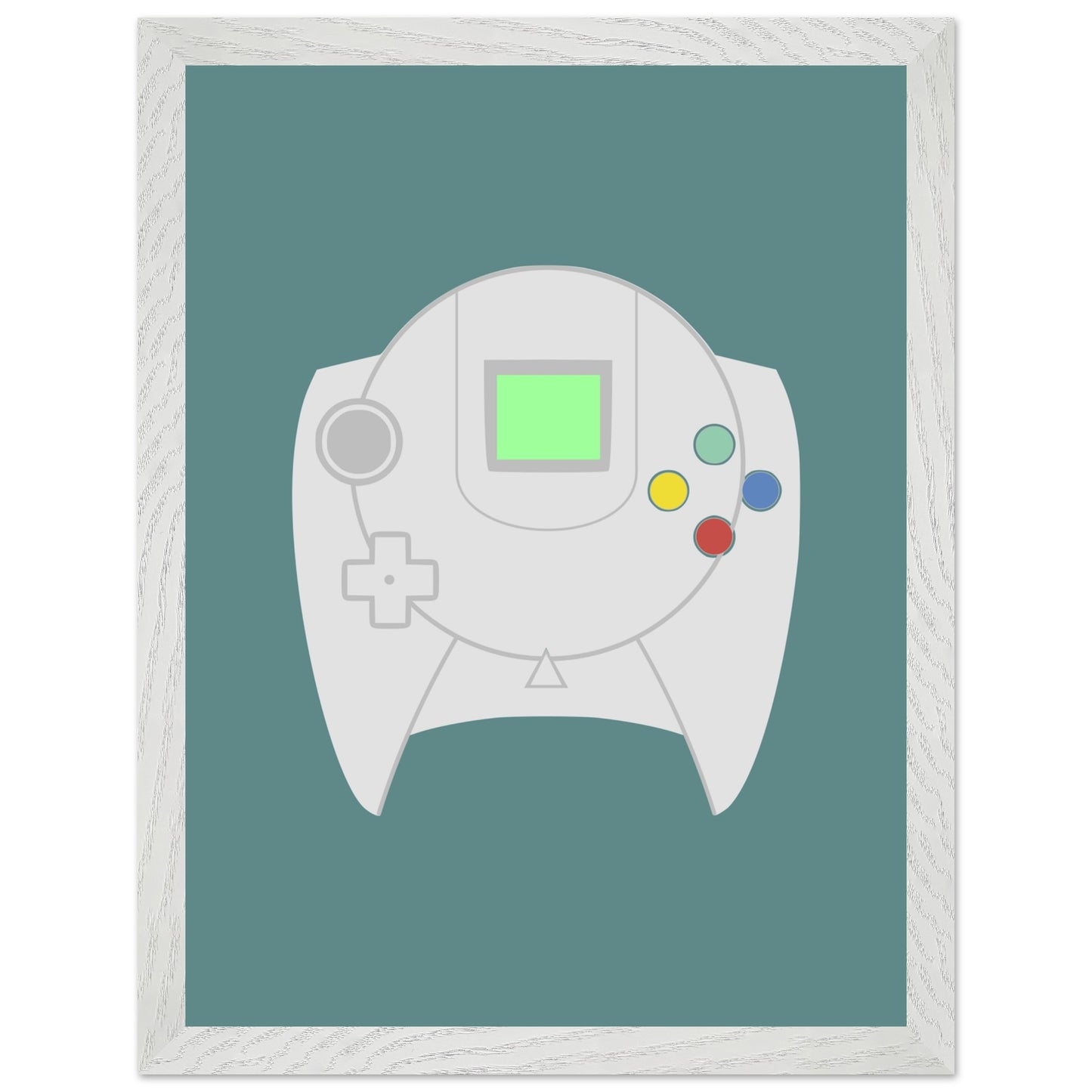 Sega Dreamcast Wall Art, Game Controller Framed Poster, Gift for Gamers, Boys Room Decor, Teen Room Decor, Video Game Art, Video Game Print - Rampage Design Studio