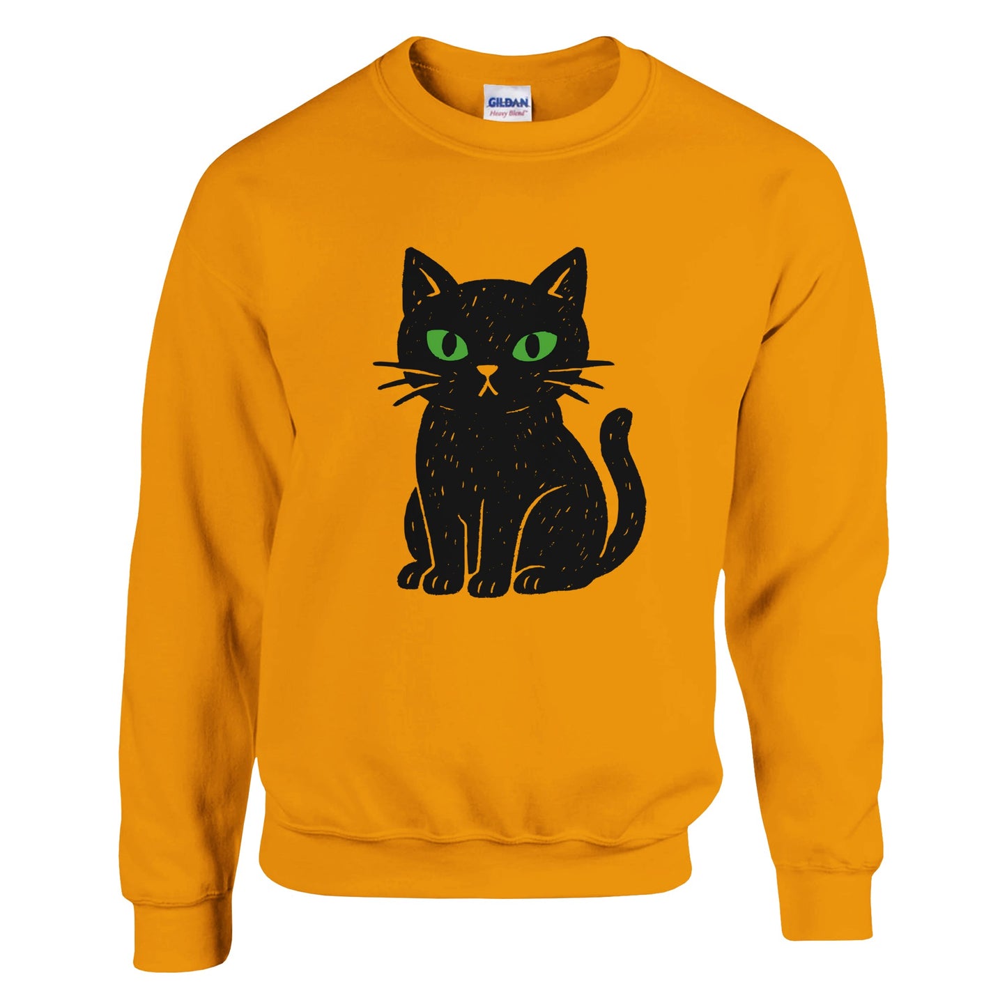 Black Cat Eyes Sweatshirt | Gothic Minimalist Cat Lover Shirt - Rampage Design Studio