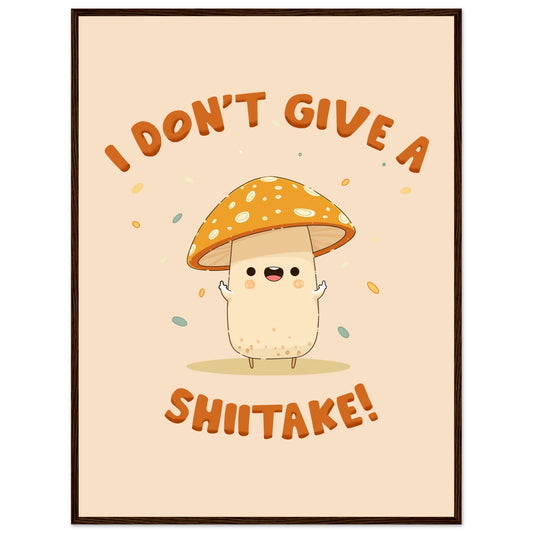 Sassy Shiitake Mushroom Framed Poster – Whimsical Wall Art for Daily Motivation - Rampage Design Studio
