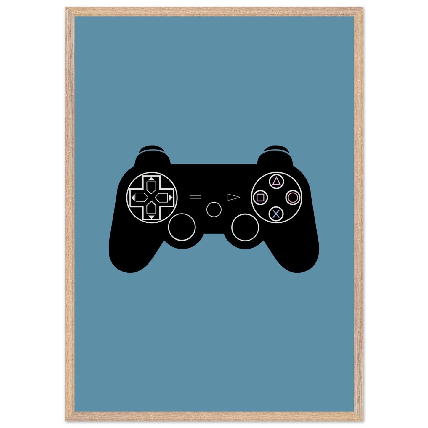 PS3 Wall Art, Game Controller Framed Poster, Gift for Gamers, Boys Room Decor, Teen Room Decor, Video Game Art, Video Game Print - Rampage Design Studio