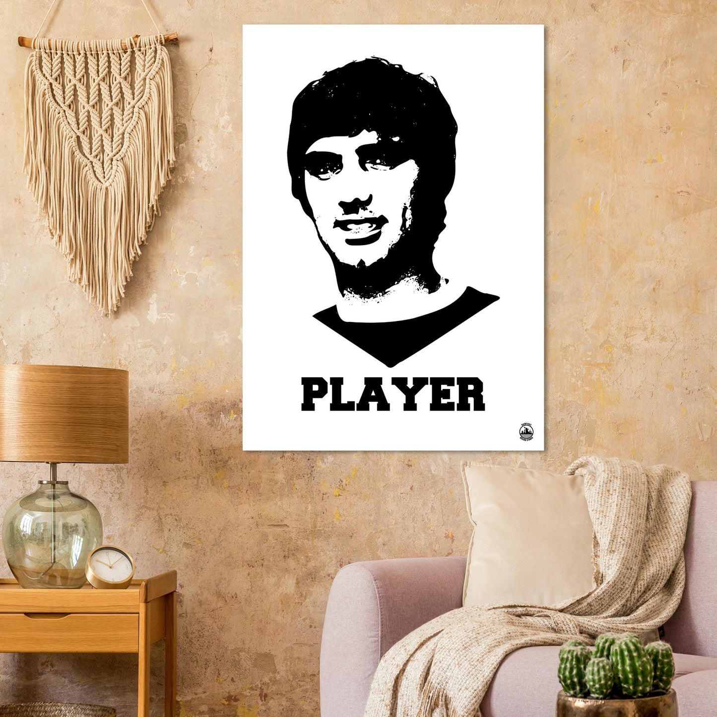 Player - George Best Premium Matte Paper Poster - Rampage Design Studio