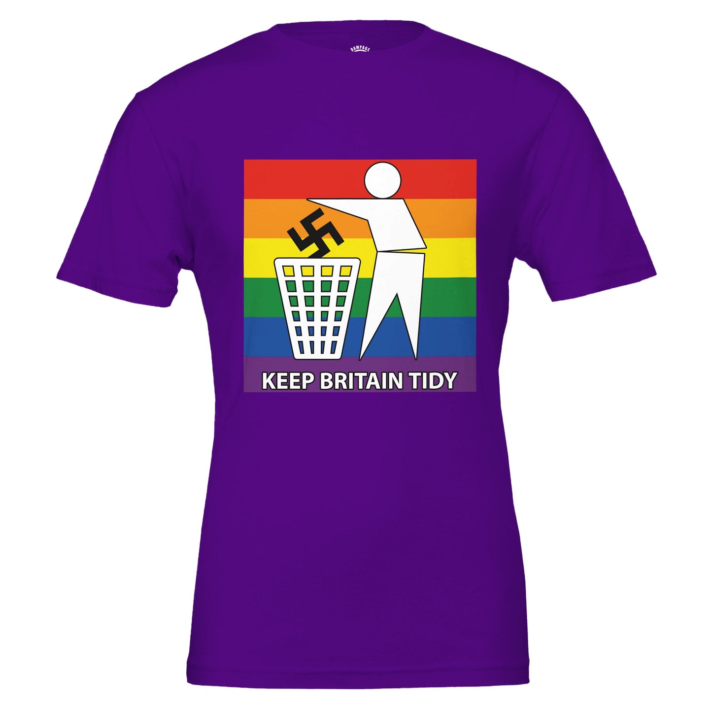 Keep Britain Tidy: Love Over Hate Anti-Racism Tee - Premium Unisex Crewneck T-shirt - Rampage Design Studio
