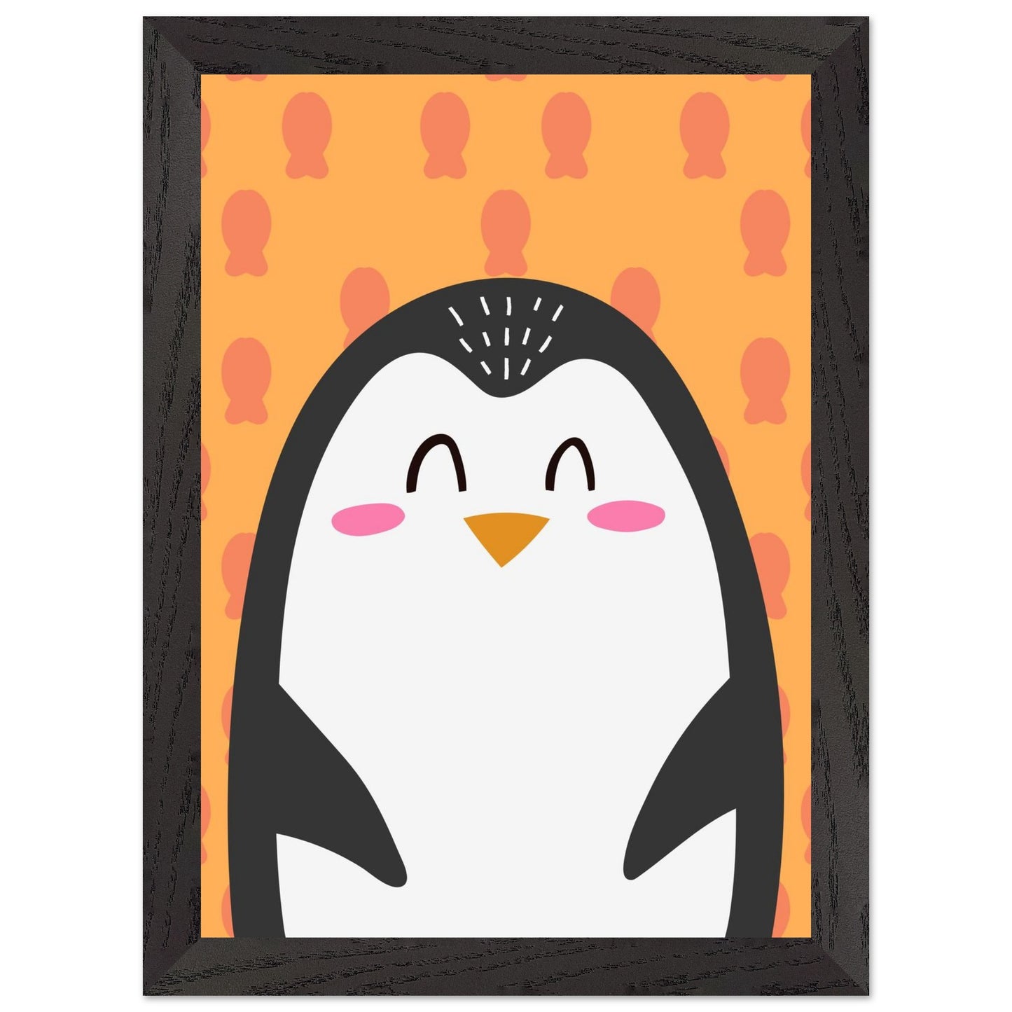 Personalized Kids Wall Decor Happy Penguin Wall Art - Rampage Design Studio