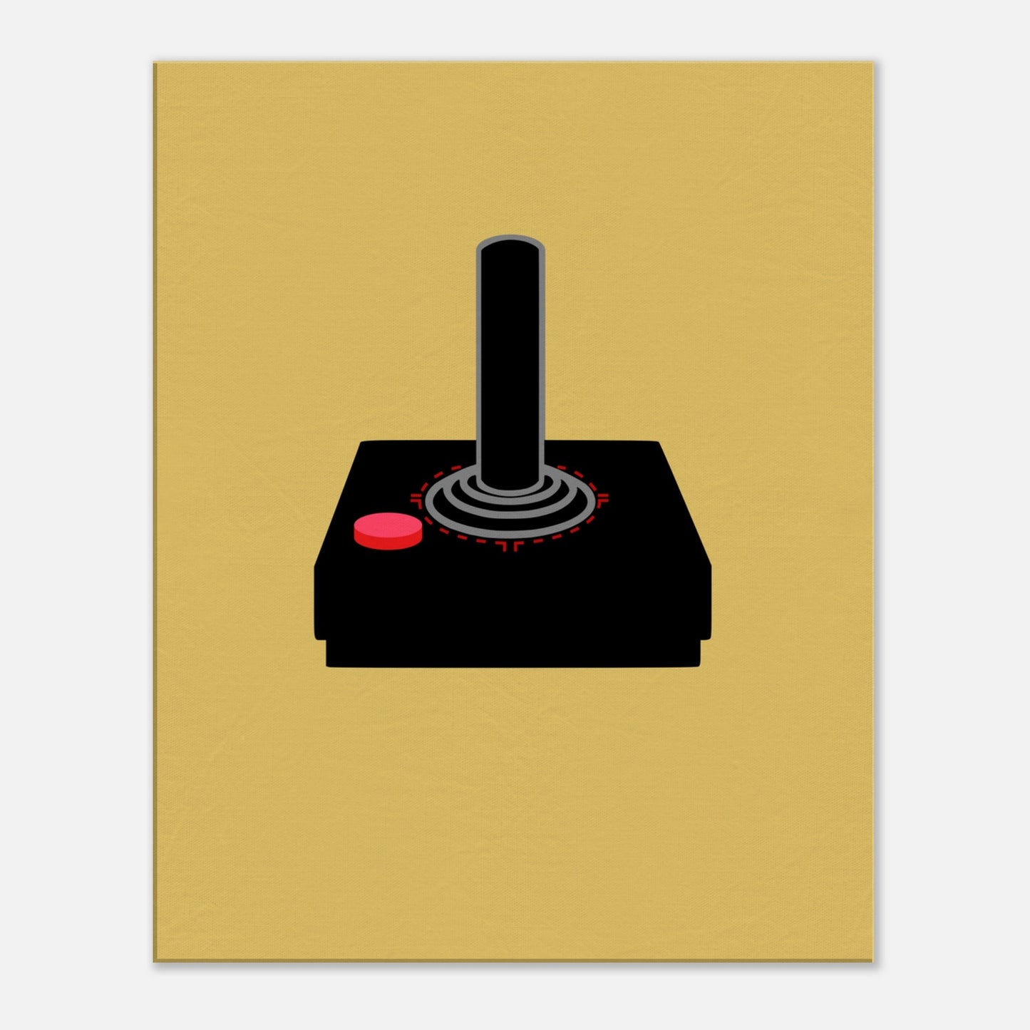 Retro Joystick Canvas Print, Minimalist Gamer Art, Classic Gaming Decor, Atari Joystick Print, Retro Gaming Art - Rampage Design Studio