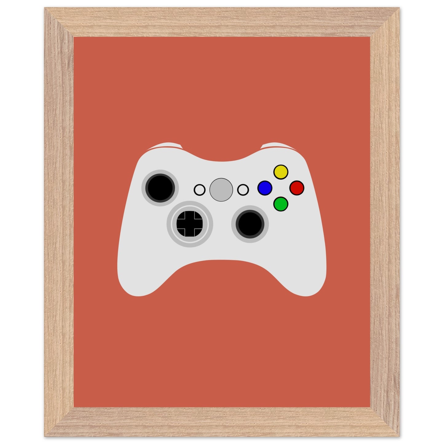 Gaming Controller Framed Poster, Gift for Gamers, Boys Room Decor, Teen Room Decor, XBOX 360 Wall Art, Video Game Art, Video Game Controllers Print - Rampage Design Studio