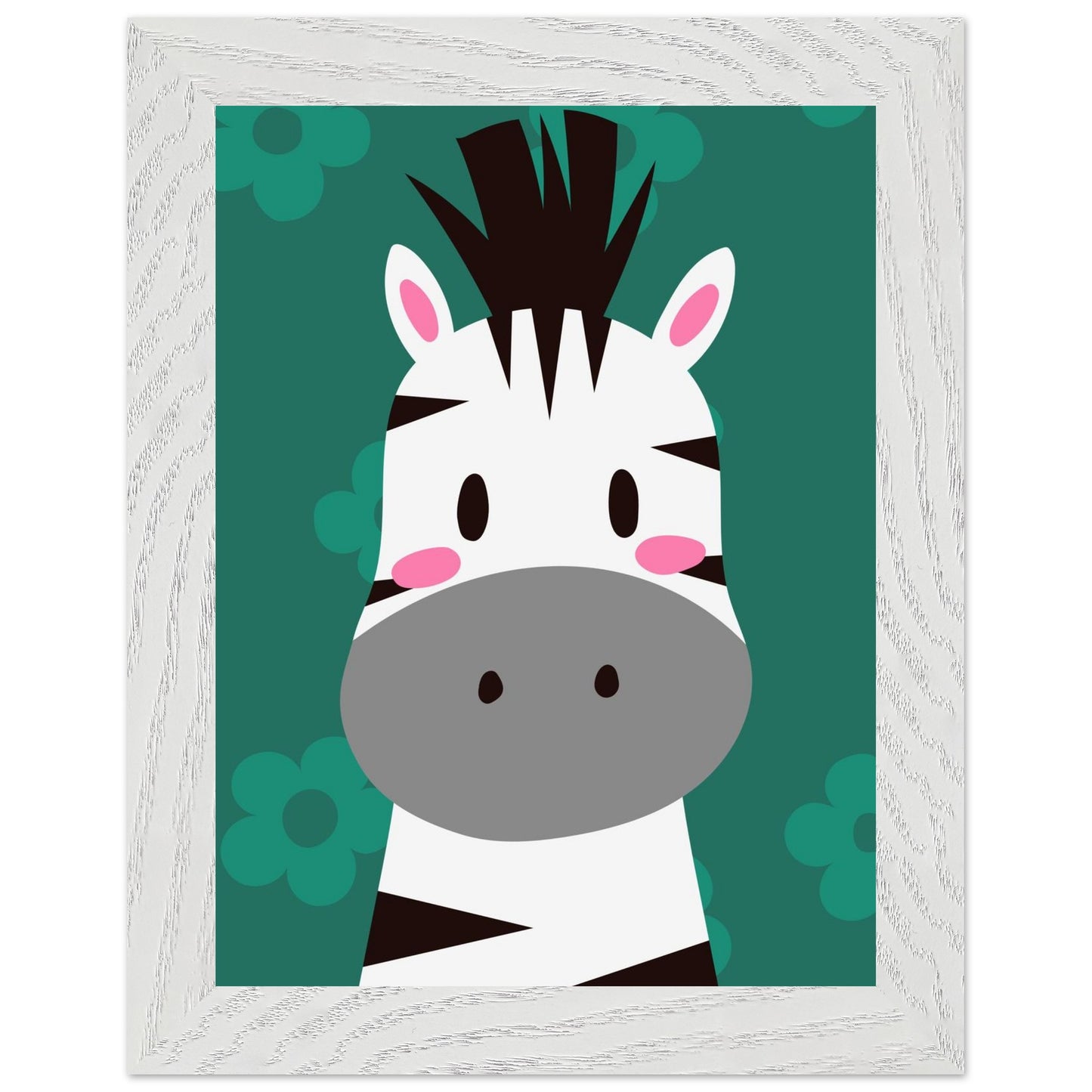 Personalized Zebra Wall Art Jungle Nursery Print - Rampage Design Studio