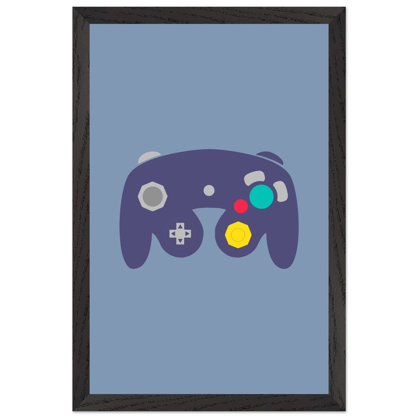 Nintendo Gamecube Wall Art, Game Controller Framed Poster, Gift for Gamers, Boys Room Decor, Teen Room Decor, Video Game Art, Video Game Print - Rampage Design Studio